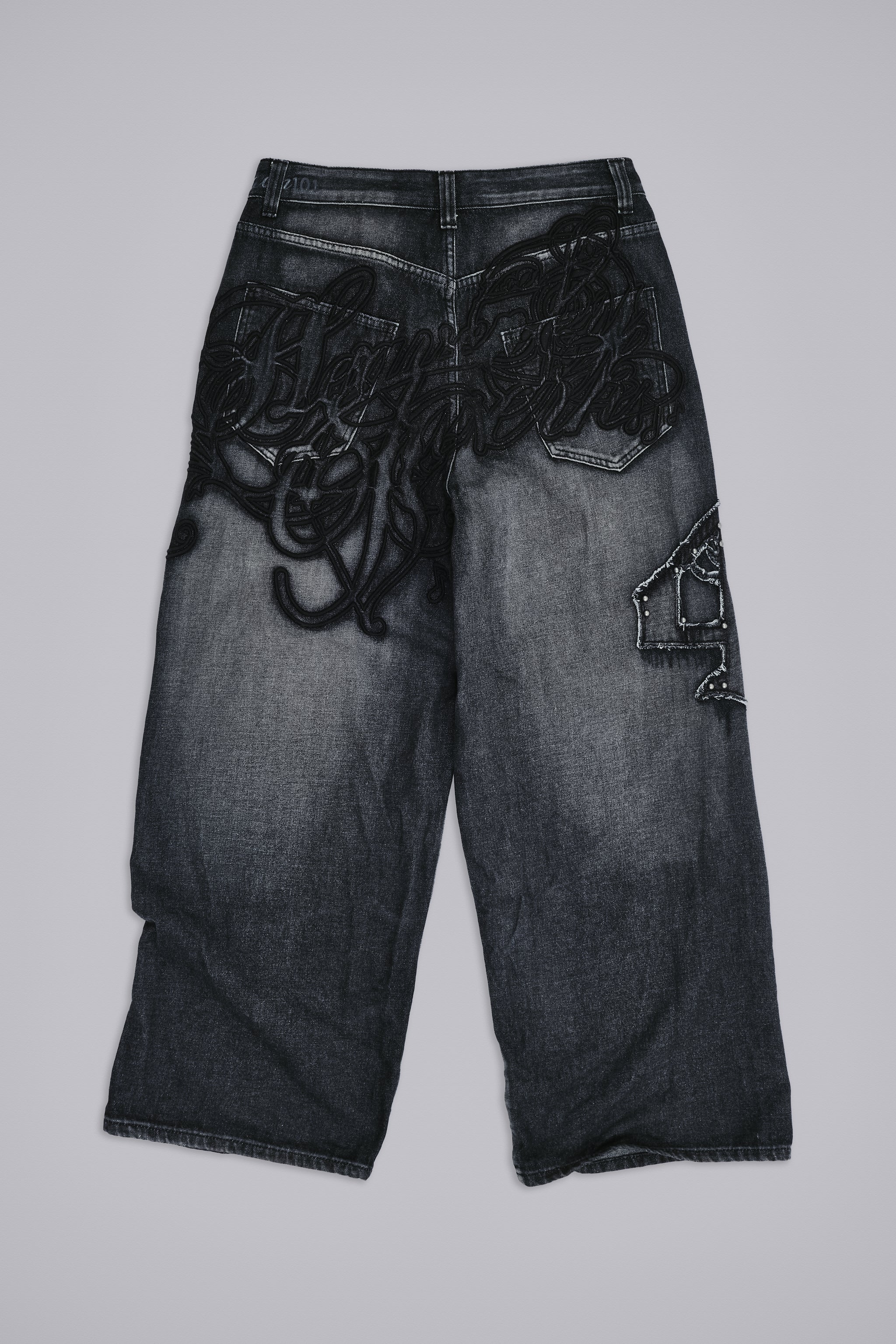 Black Raised Embroidery XL Colossus | Jaded London | Clothing