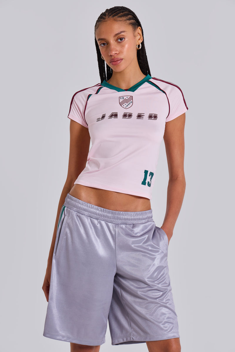 Silver Longline Football Shorts