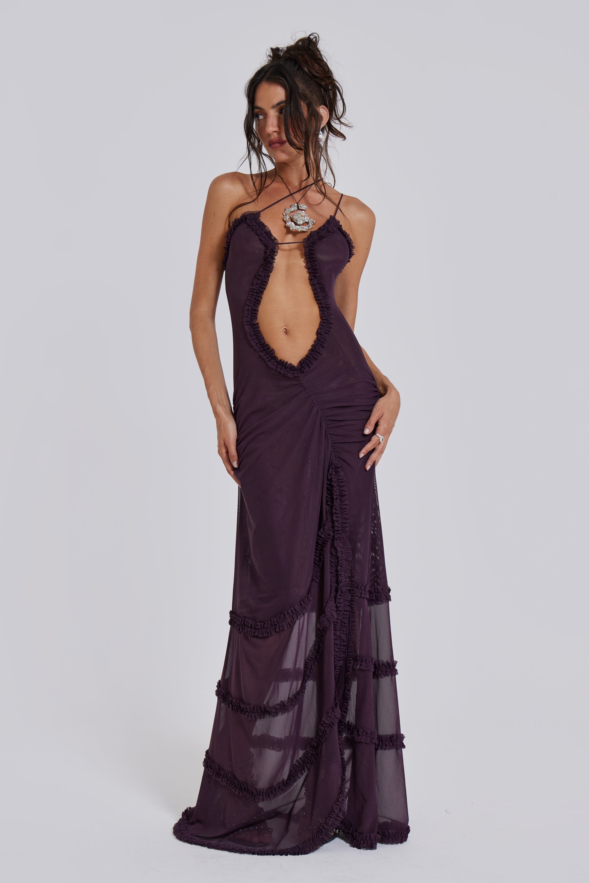 Shop Fatale Maxi Dress in Dusk | Jaded London | Clothing - UK 16 / Purple Shop Fatale Maxi Dress in Dusk | Jaded London | Clothing - UK 16 / Purple