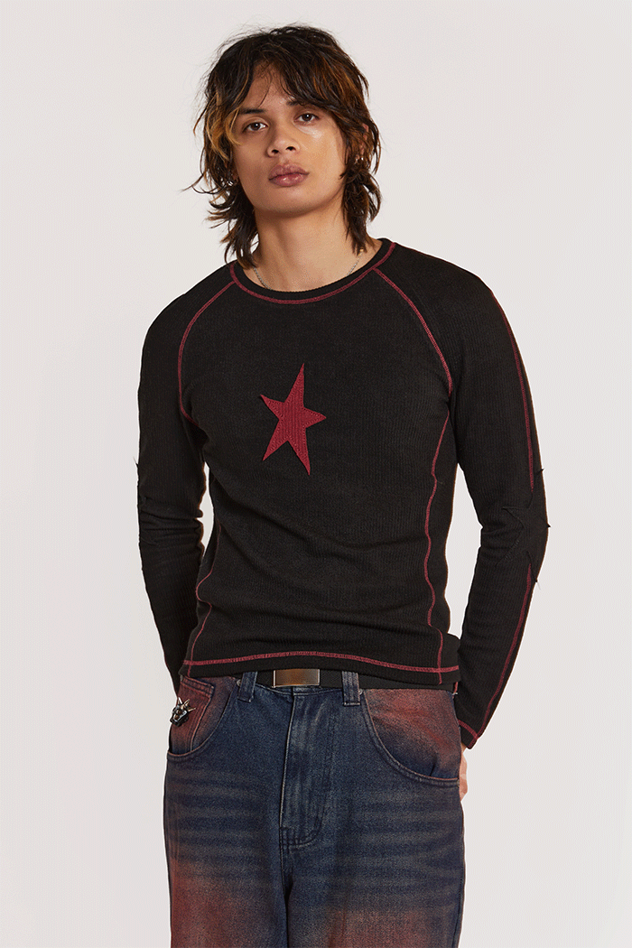 New Star Long Sleeve T-Shirt - Black
