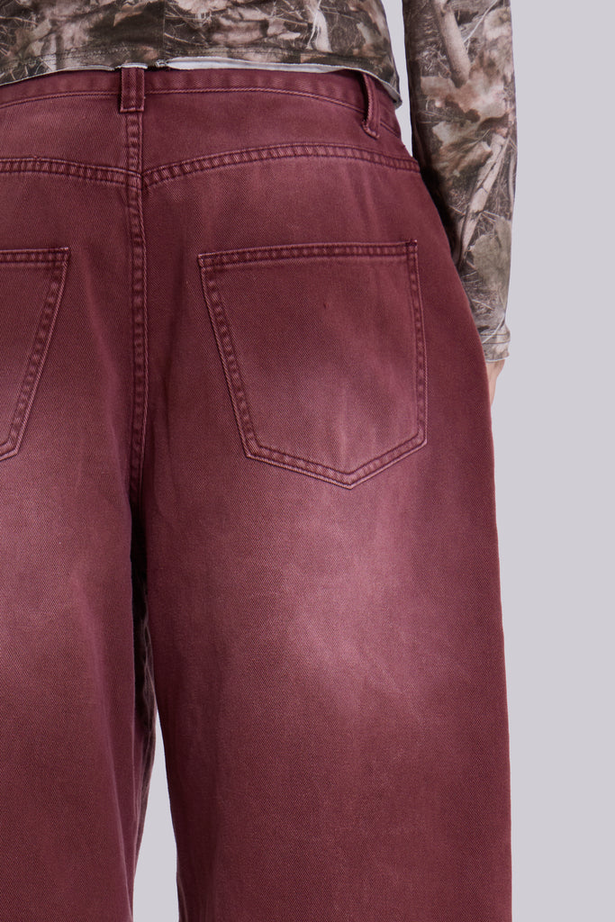 Burgundy Washed XL Colossus Jeans