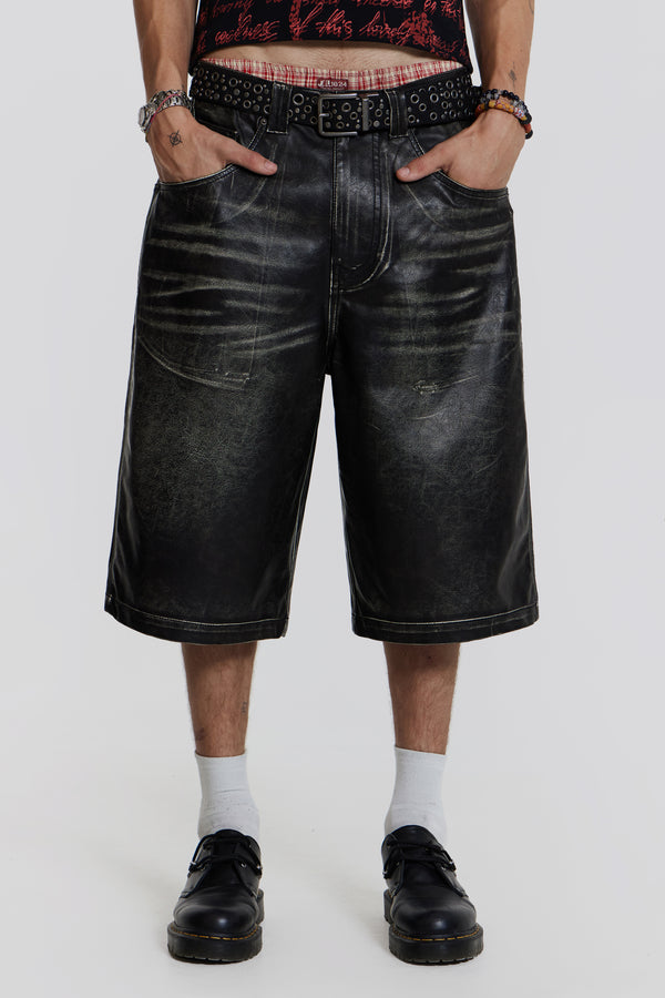 Ash Faux Leather Colossus Shorts