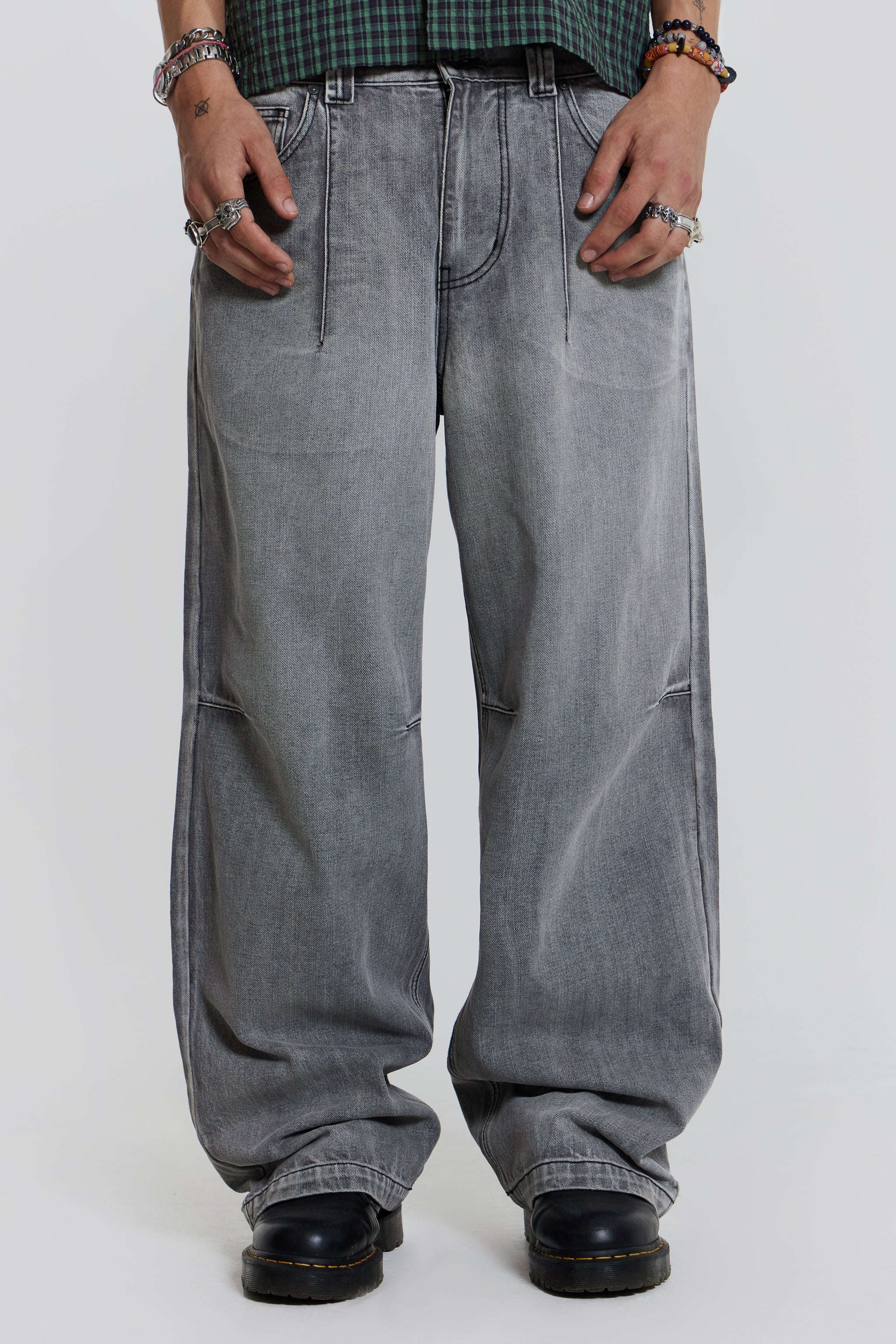 Darted Grey Jeans