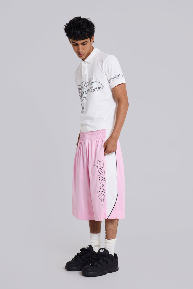 Pink Overdue Basketball Shorts