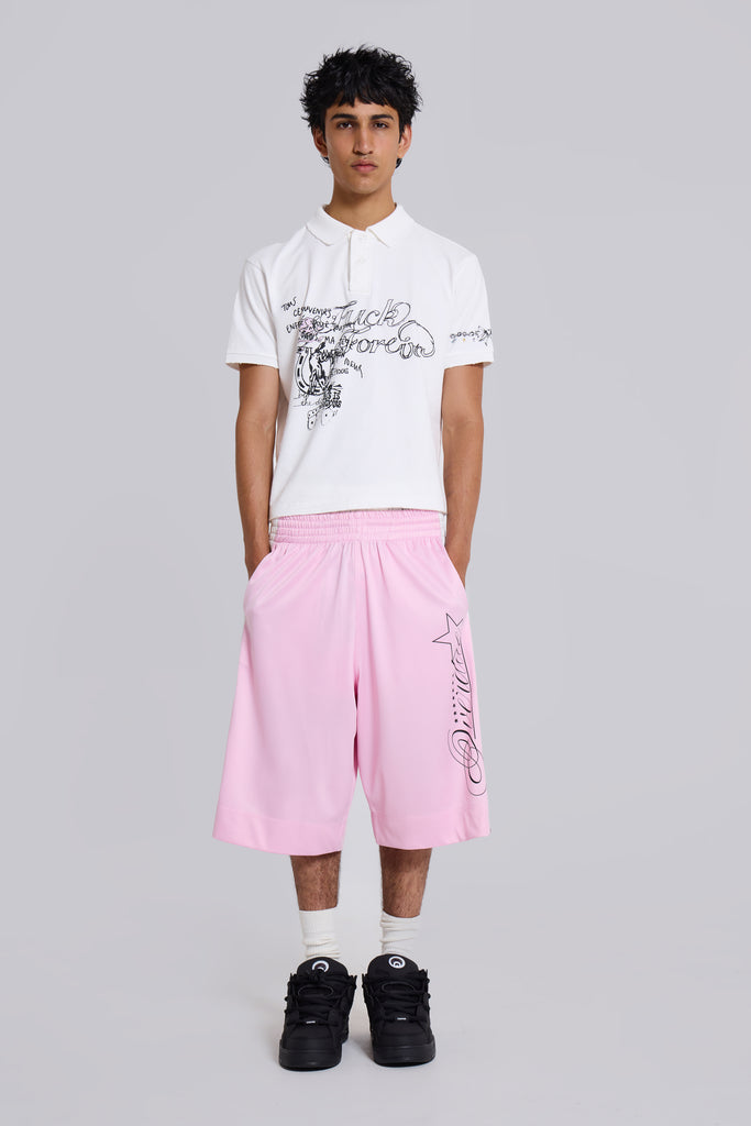 Pink Overdue Basketball Shorts