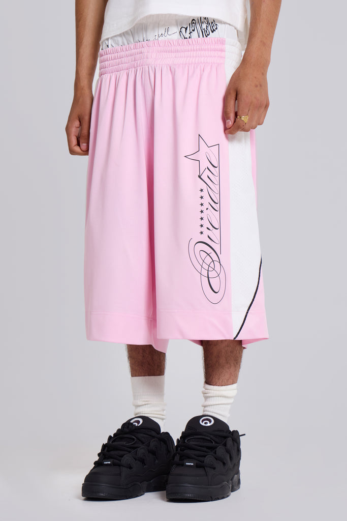 Pink Overdue Basketball Shorts