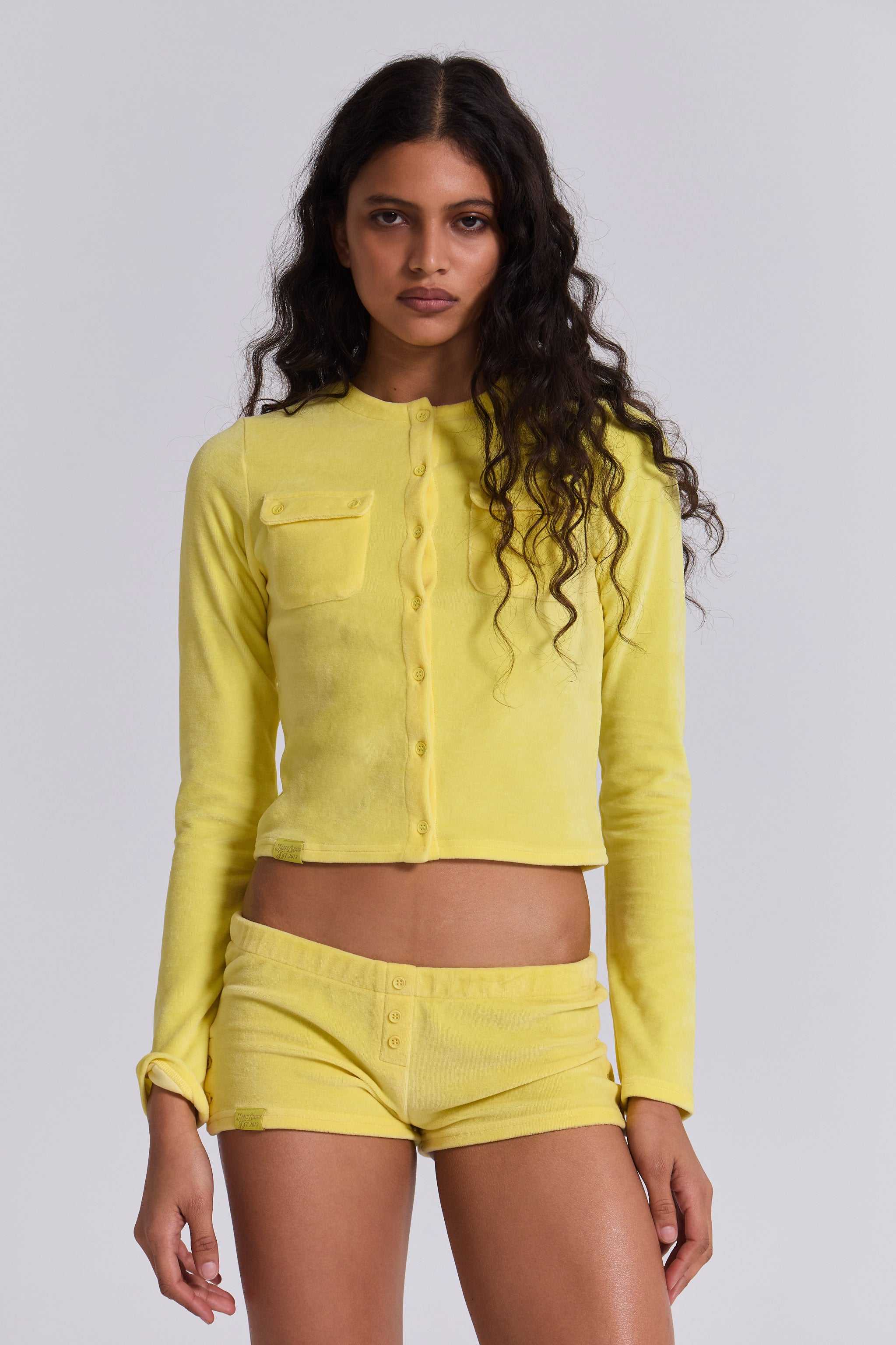 Shop Lemon Velour Cardigan | Jaded London | Clothing