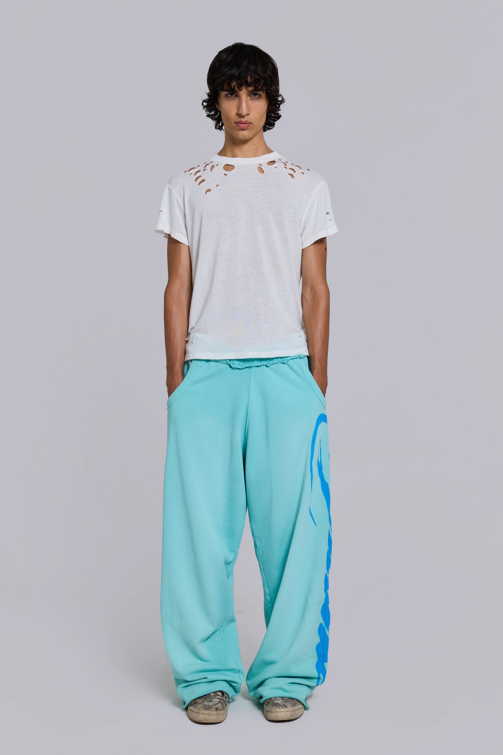Divine Airbrush Aqua Monster Joggers | Jaded London | Clothing