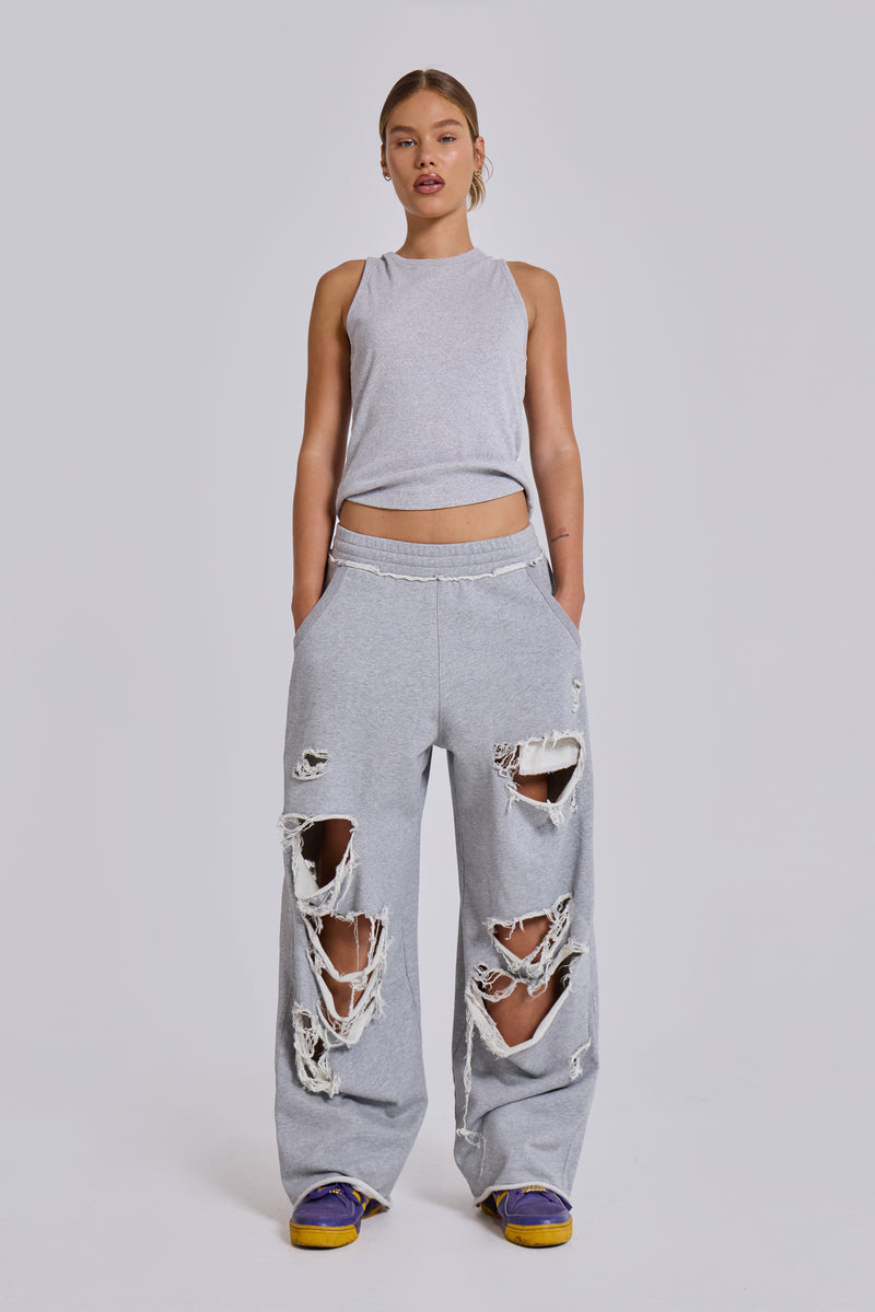 Distressed Monster Joggers In Loopback