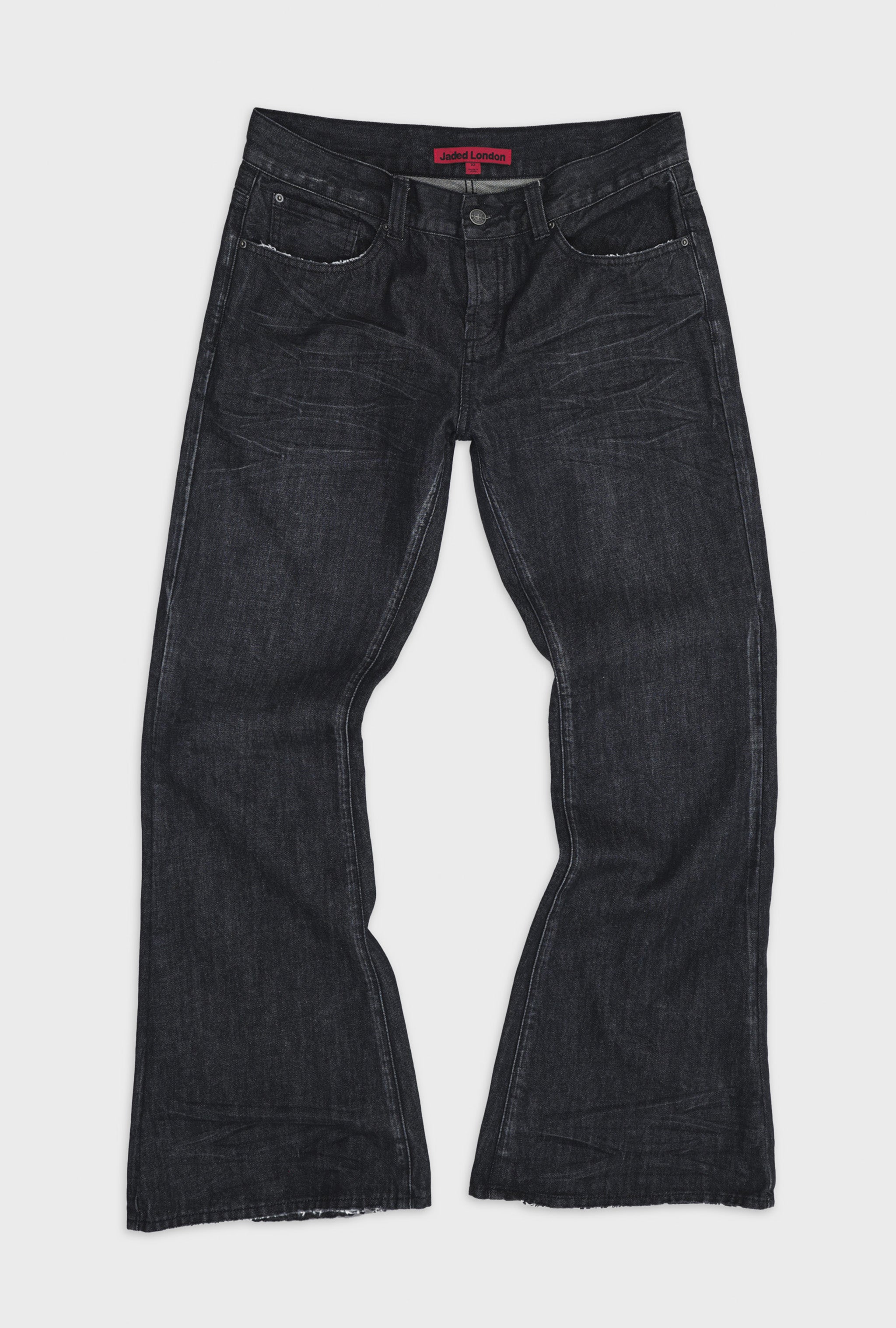 jaded londonブラックデニム w32 Black Jude Bootcut Jeans | Jaded London | Clothing