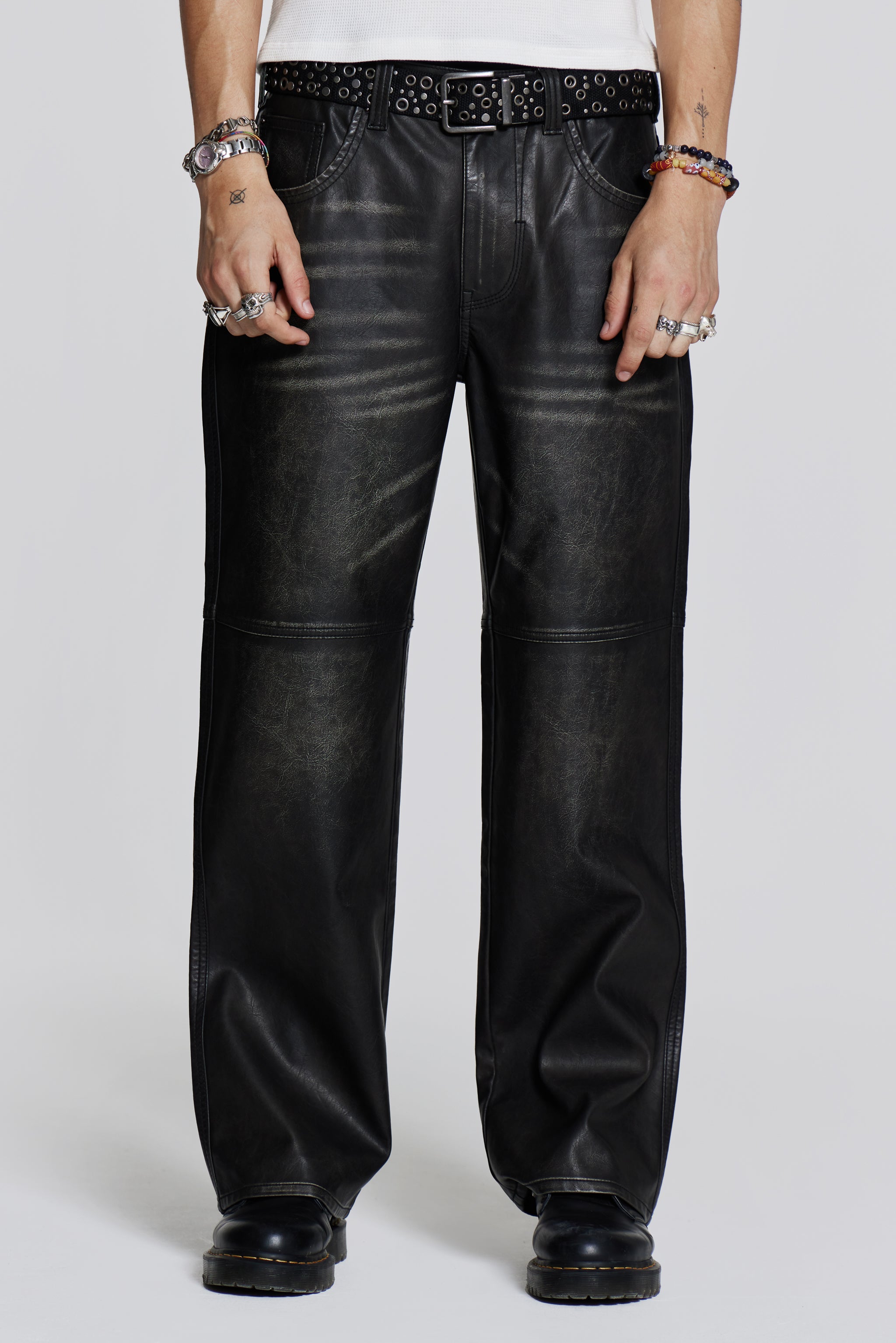 Jaded London Leather Pants - REVOLVE