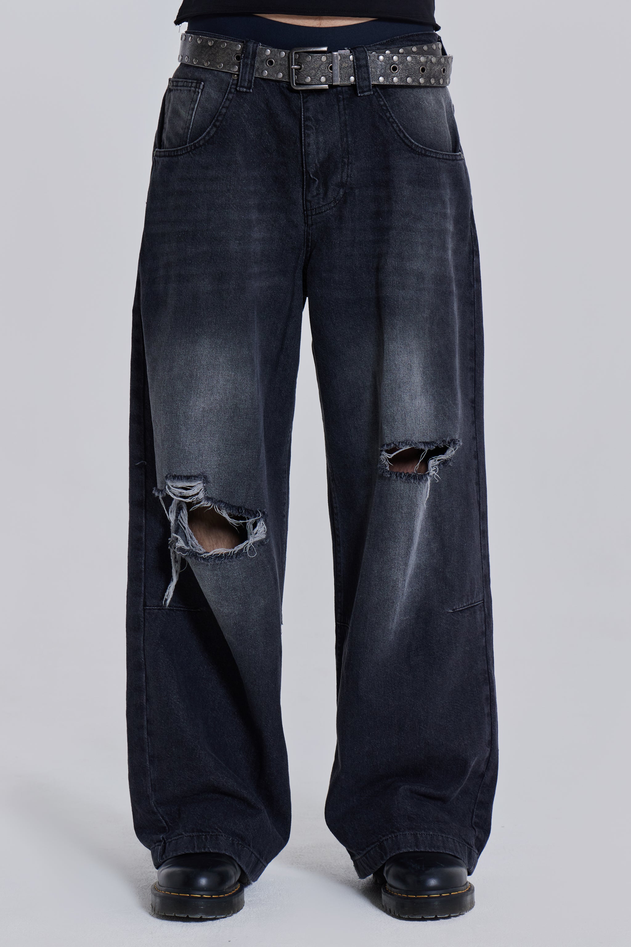 JADED LONDON WASHED BLACK COLOSSUS JEANS - デニム/ジーンズ