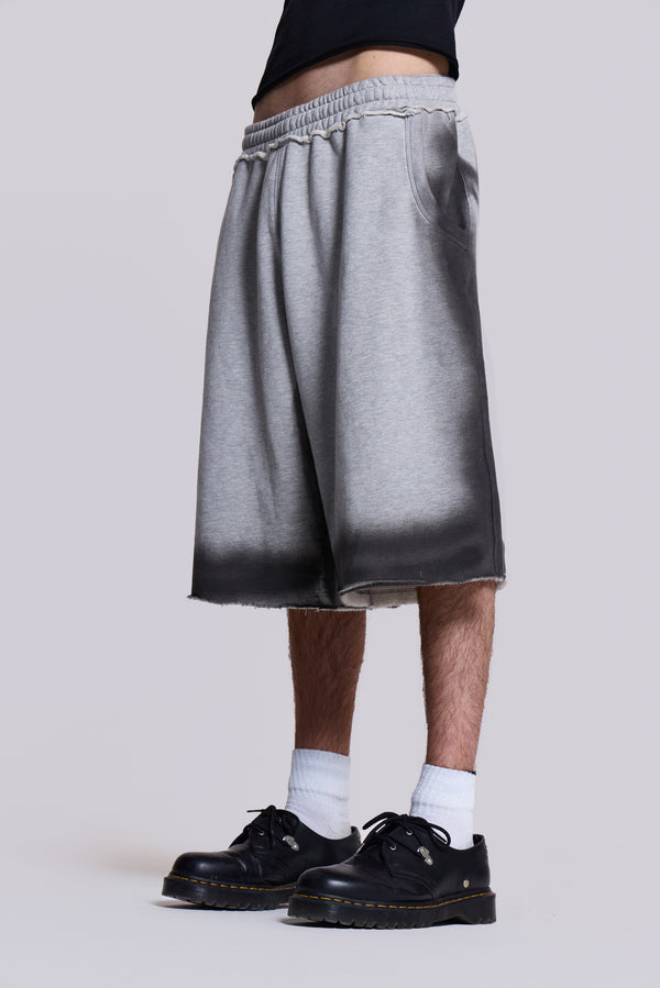 Grey Spray Monster Shorts