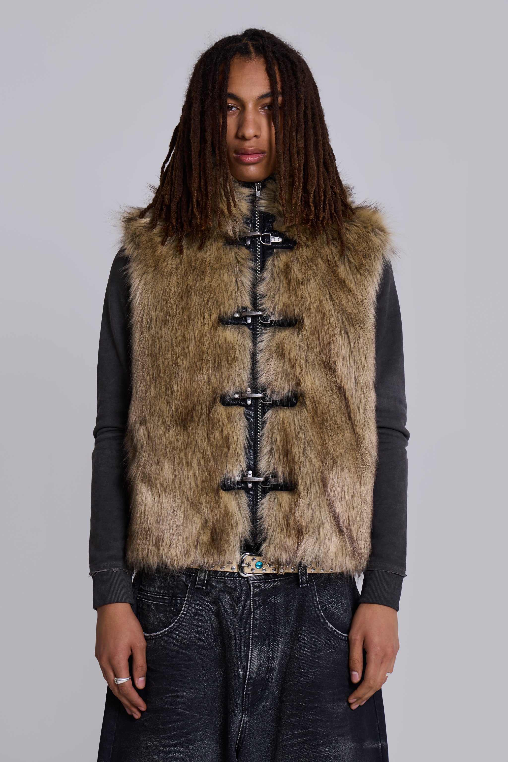 Mendoza Faux Fur Gilet | Jaded London | Clothing