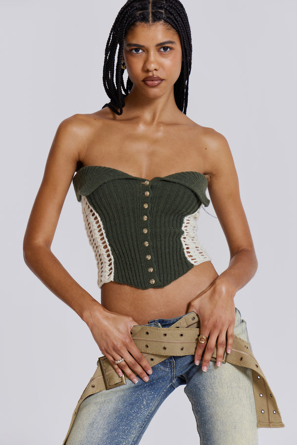 Akio Knitted Corset Top
