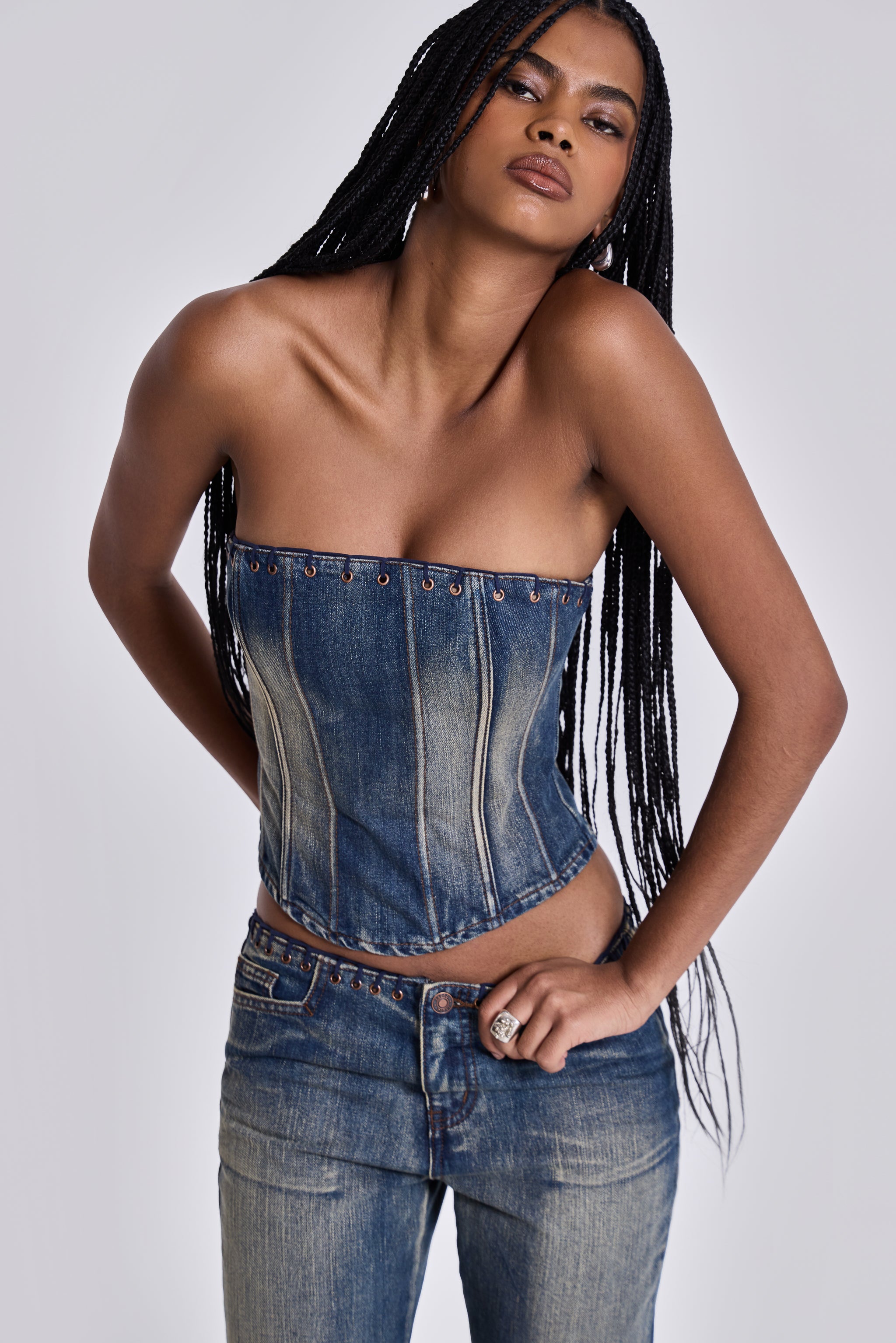 3 ways to style a denim corset top  Denim outfit for women, Denim top  outfit, Denim inspiration