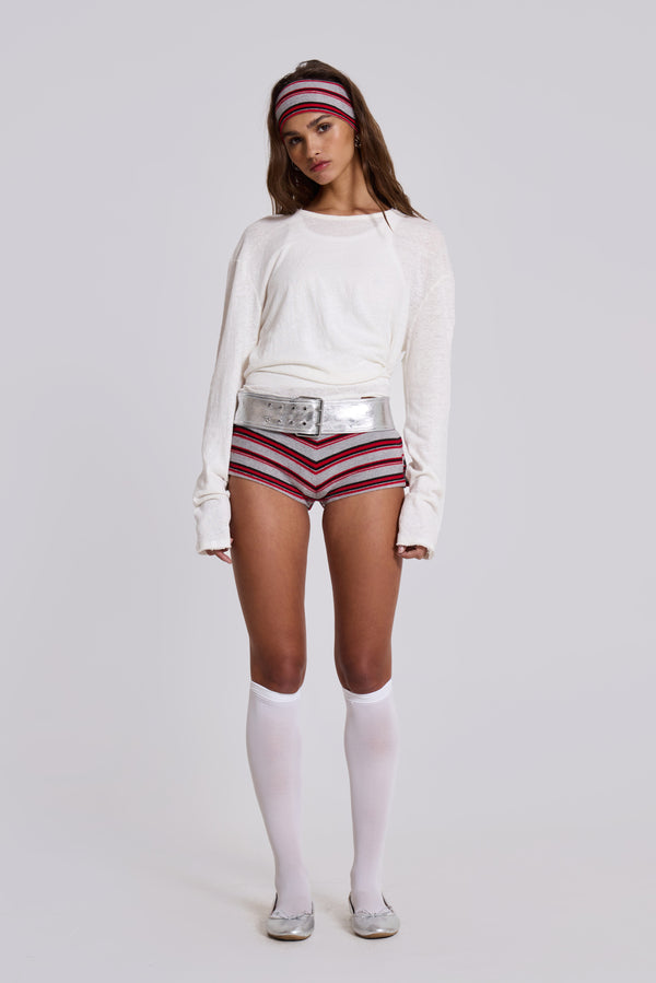 Isla Stripe Mini Shorts