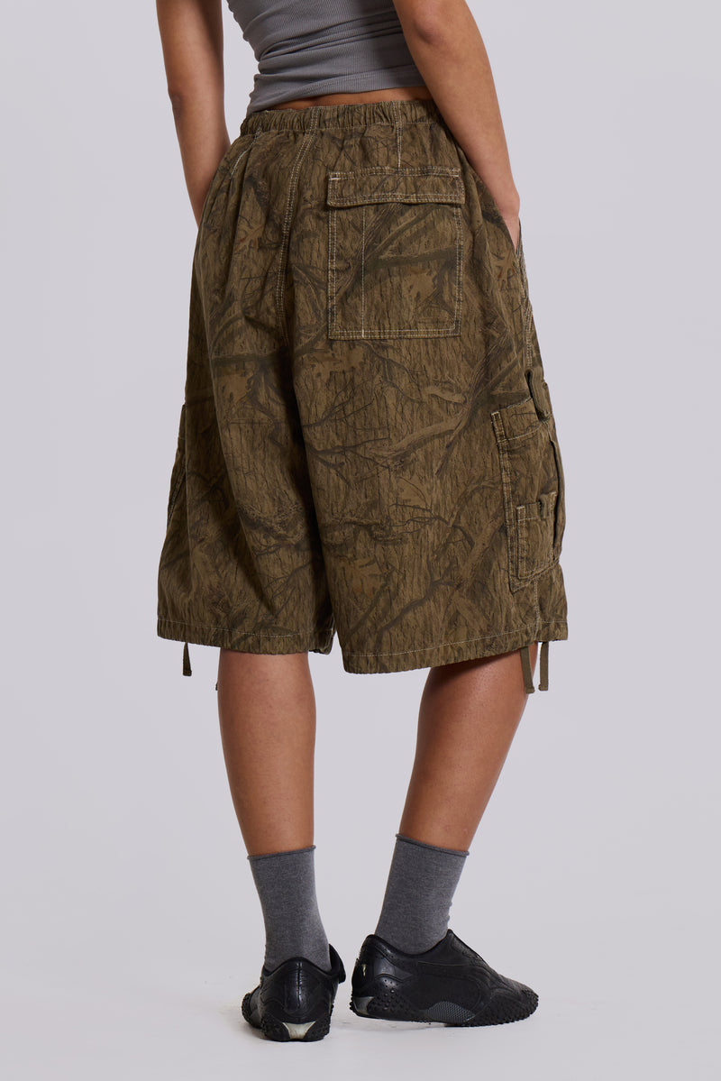 Forest Camo Parachute Shorts