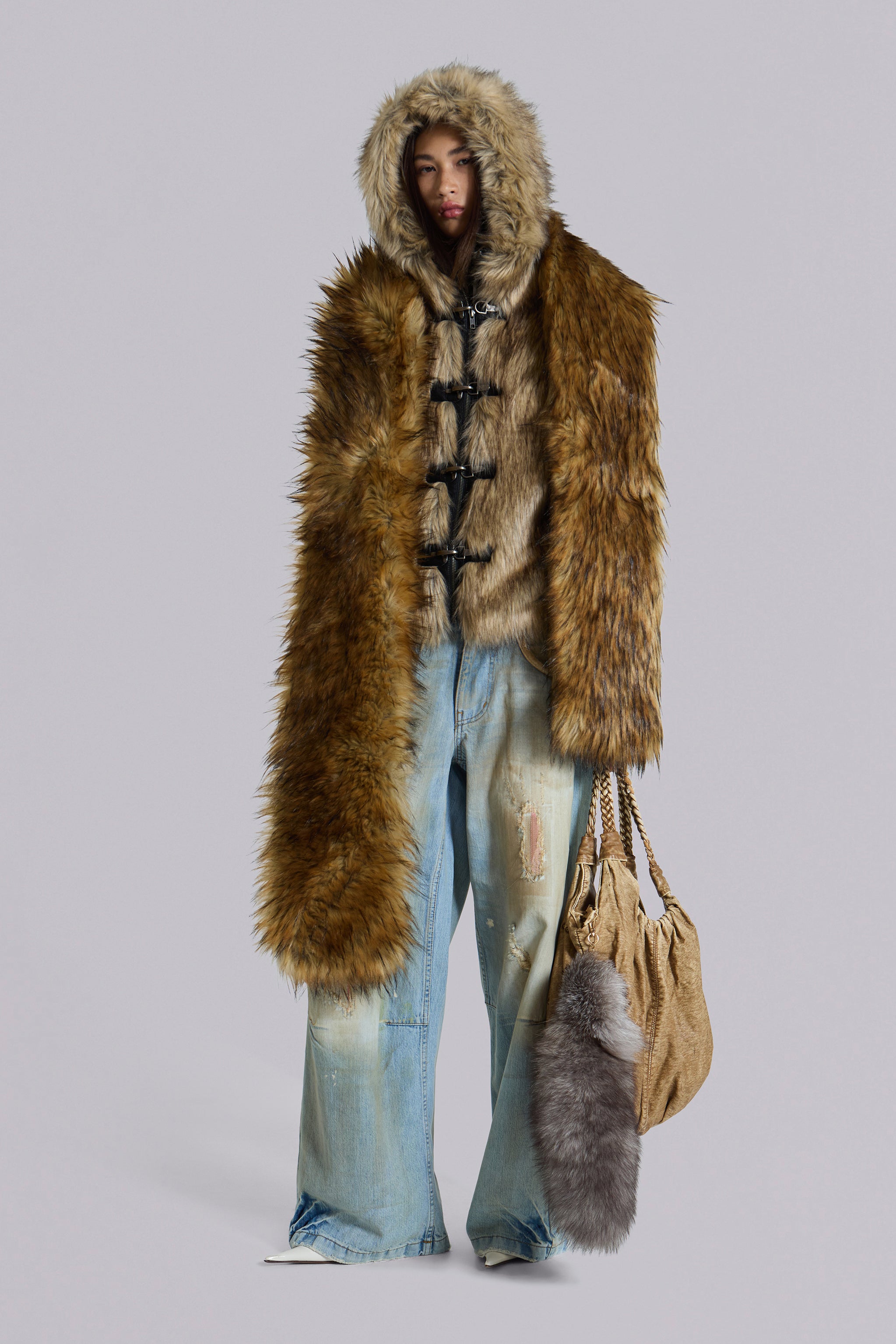 Blonde Cara Faux Fur Scarf | Jaded London | Clothing