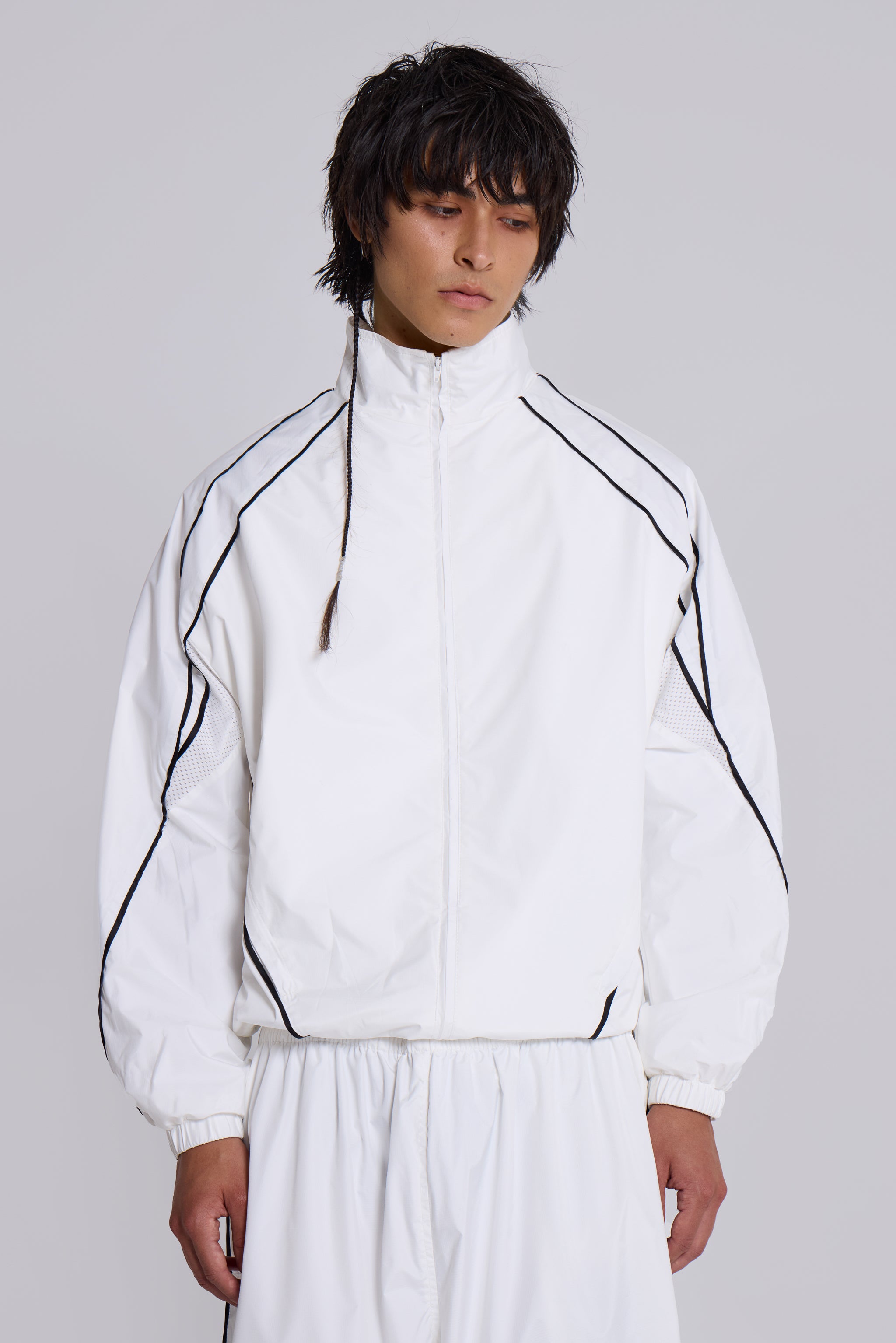 White Vapor Tracksuit Top | Jaded London | Clothing