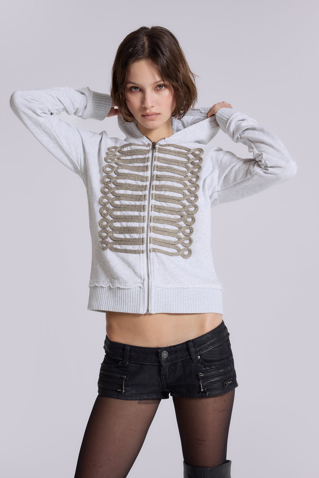 Grey Golden Drummer Hoodie | Jaded London | Clothing