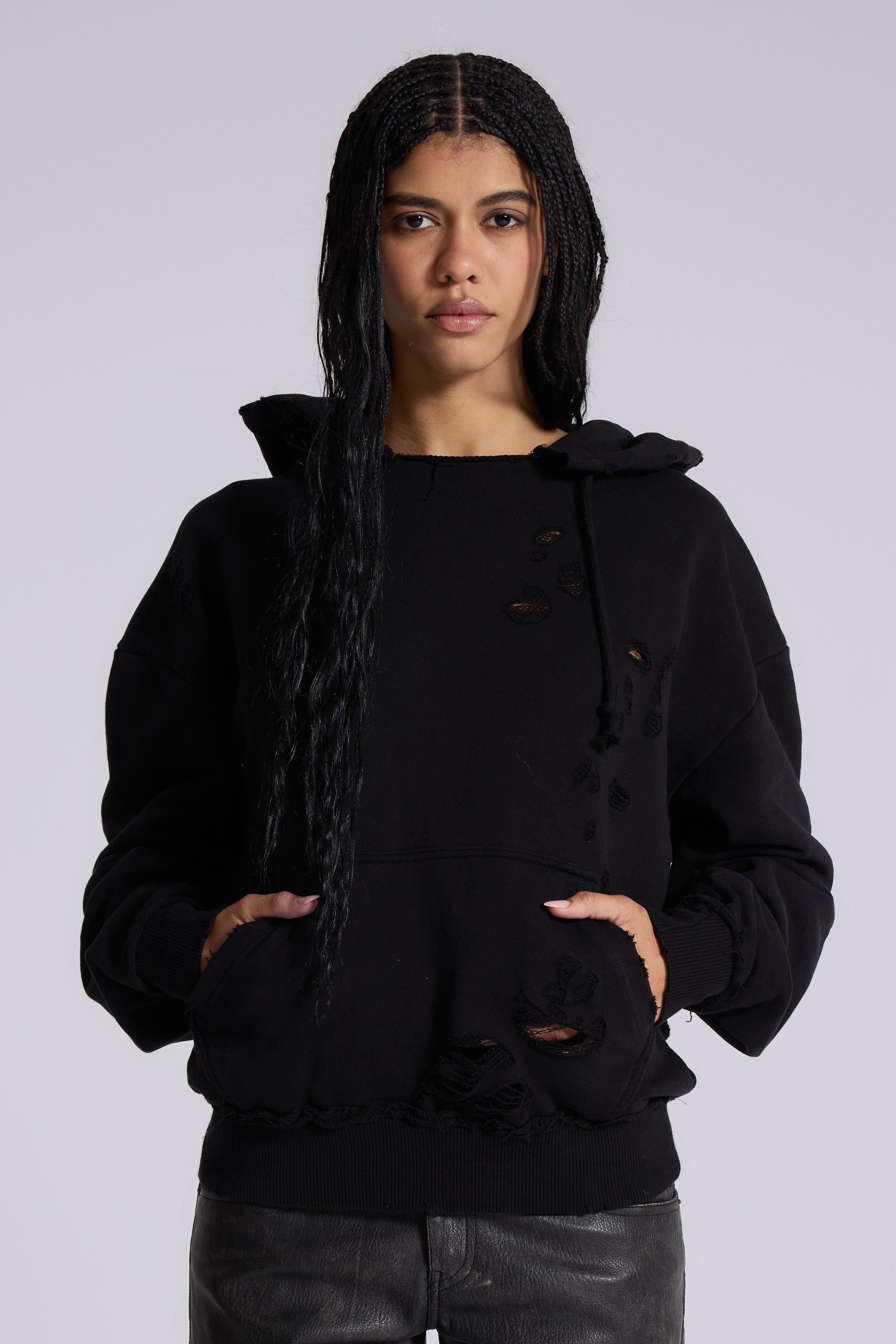Pullover Bitten Hoodie in Black | Jaded London | Clothing