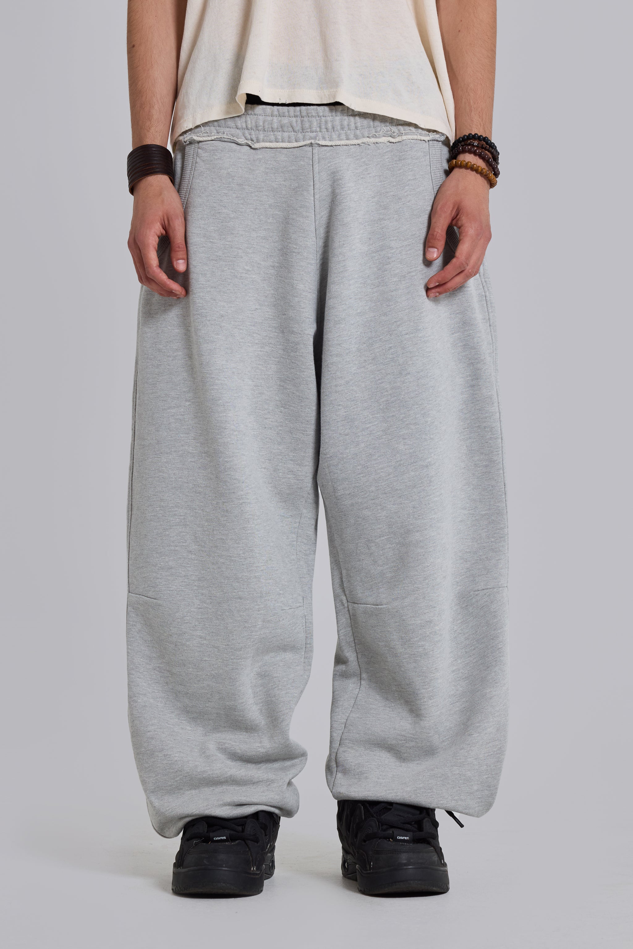Shop Grey Marl Cuffed Monster Jogger | Jaded London | Clothing
