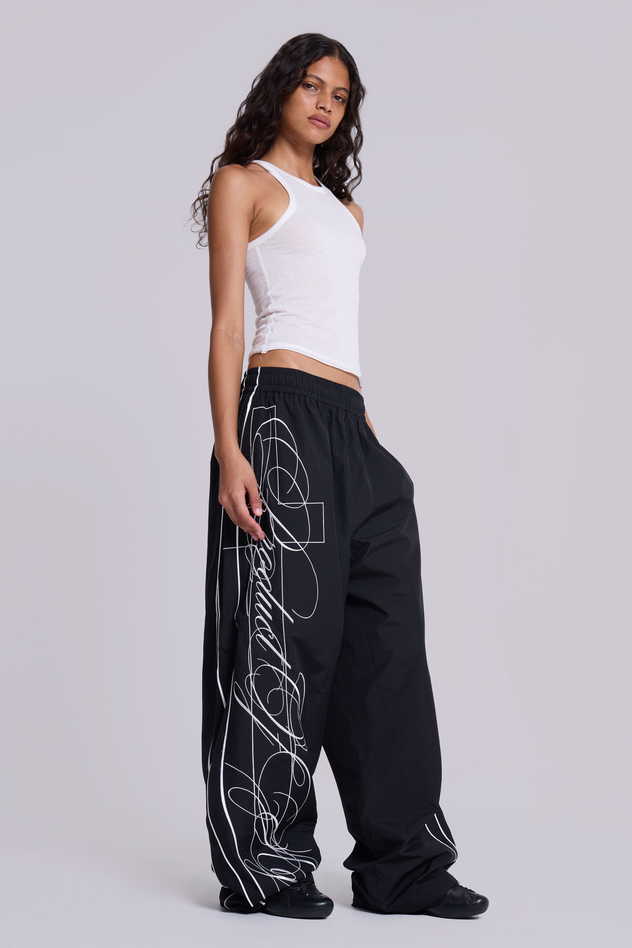 P.O.A. Black Vapor Tracksuit Bottoms