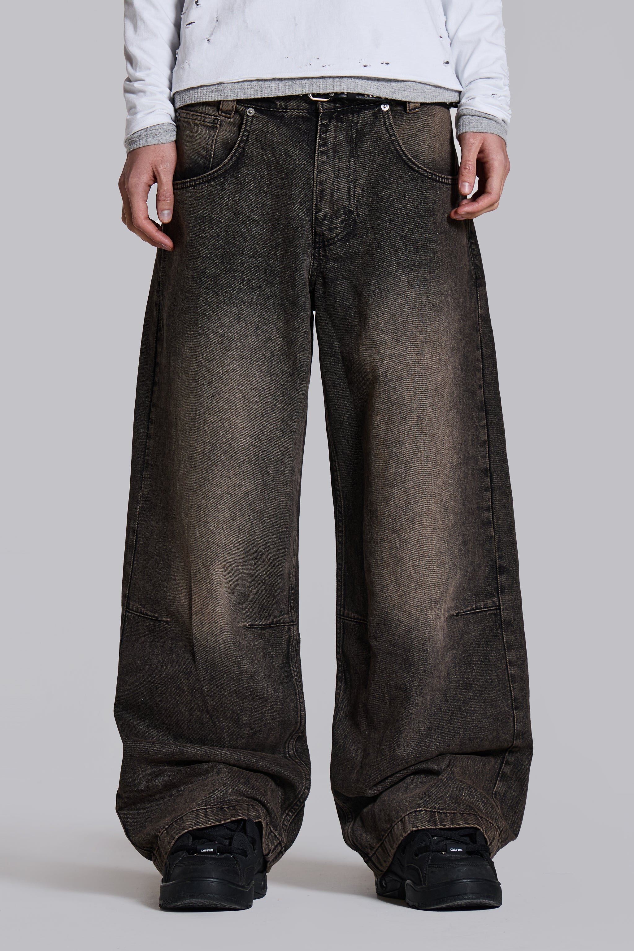 Acid Brown Colossus Jeans ワイドデニム Shop Acid Brown Colossus Jeans | Jaded London | Clothing