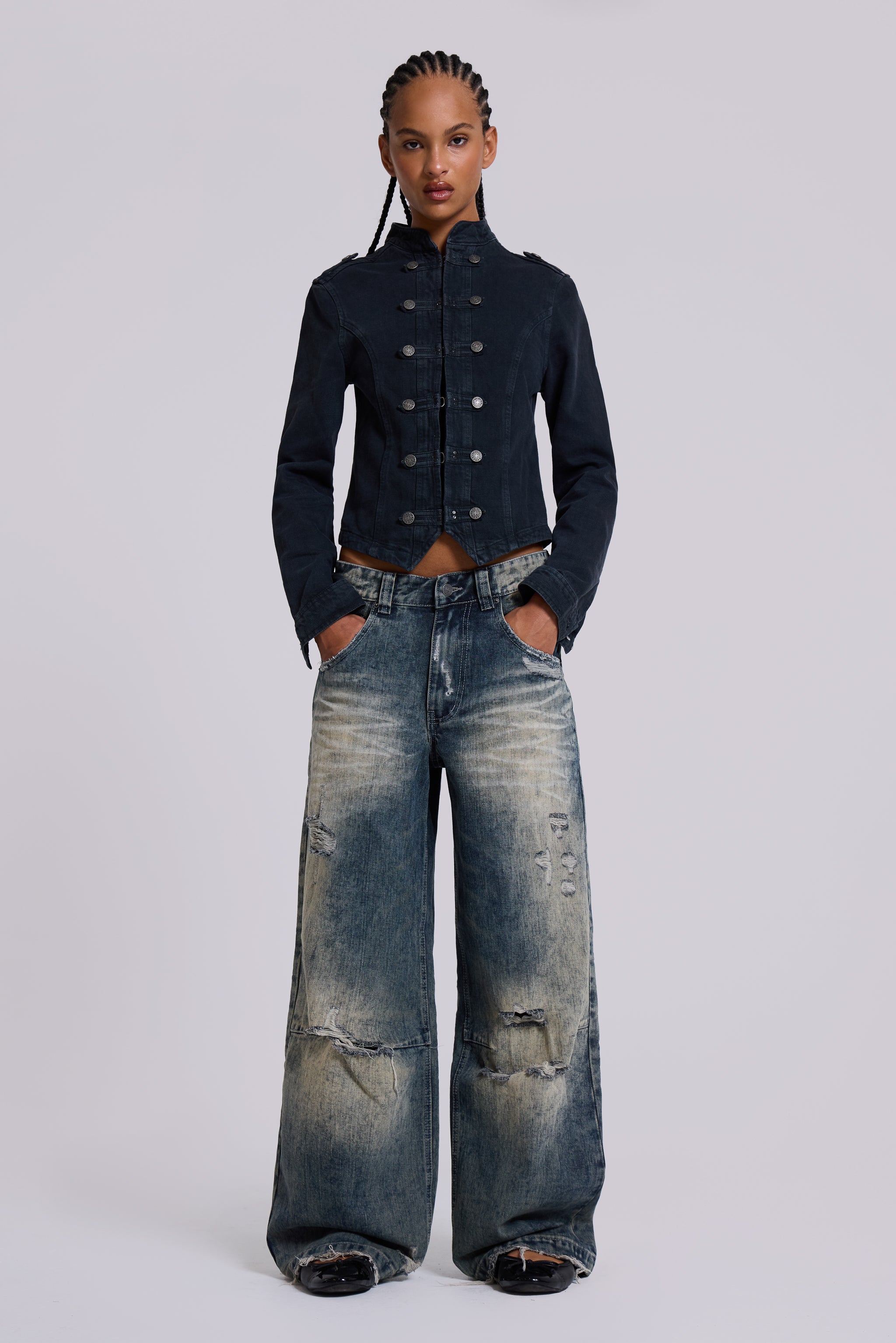 Dirty Lowrise Colossus Jeans | Jaded London | Clothing