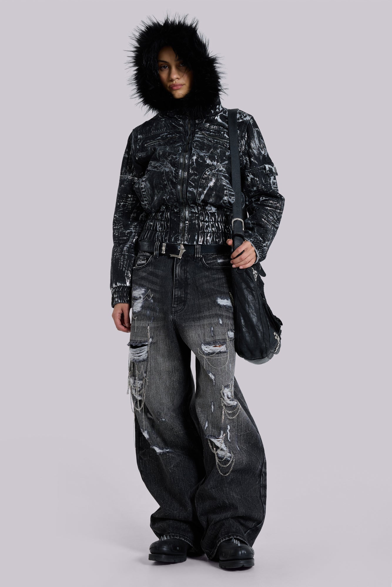 Chain Distressed XL Colossus Jeans | Jaded London