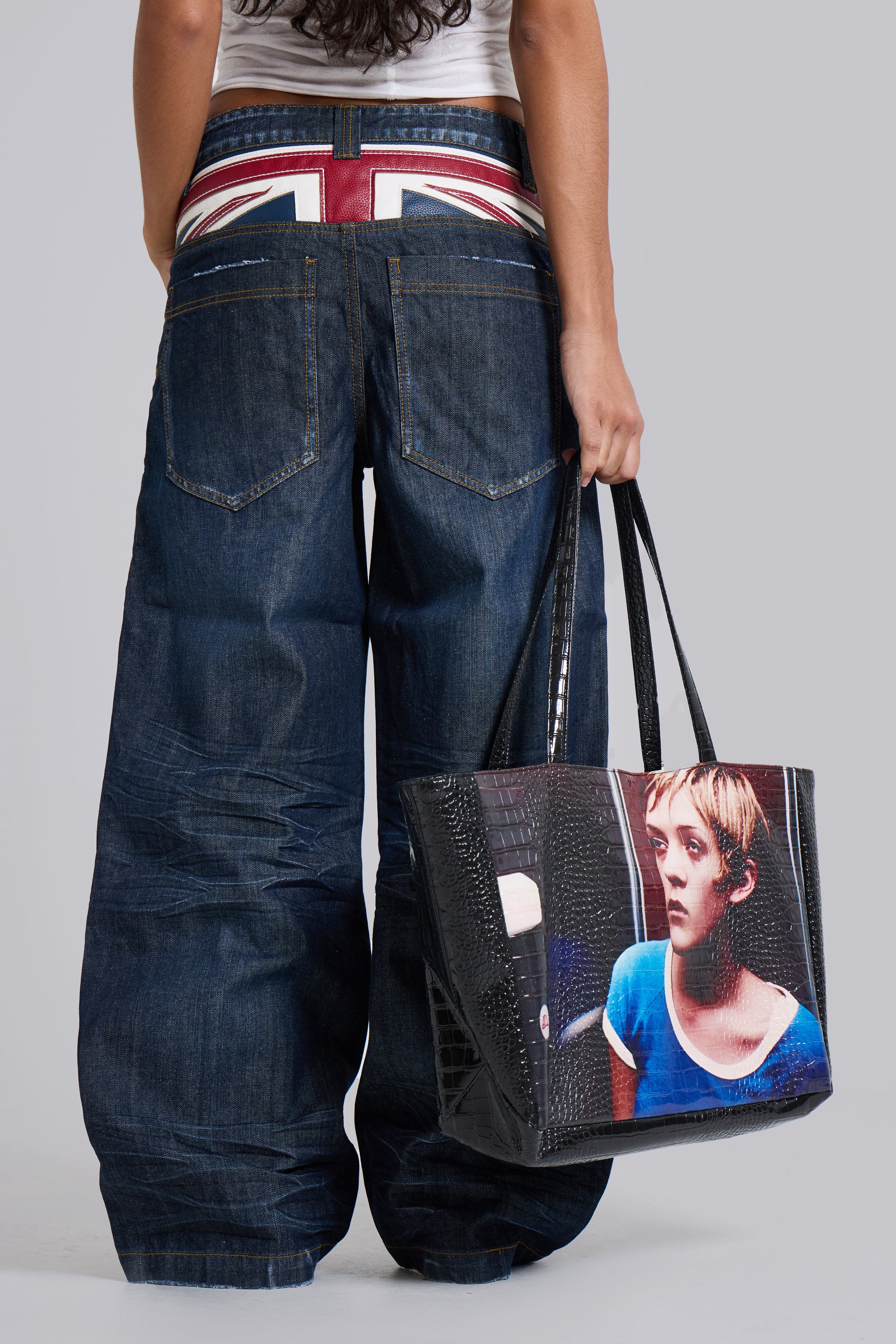 Jaded London ユニオンジャック デニム パンツ y2k Union Jack Indigo Colossus Jeans | Jaded London