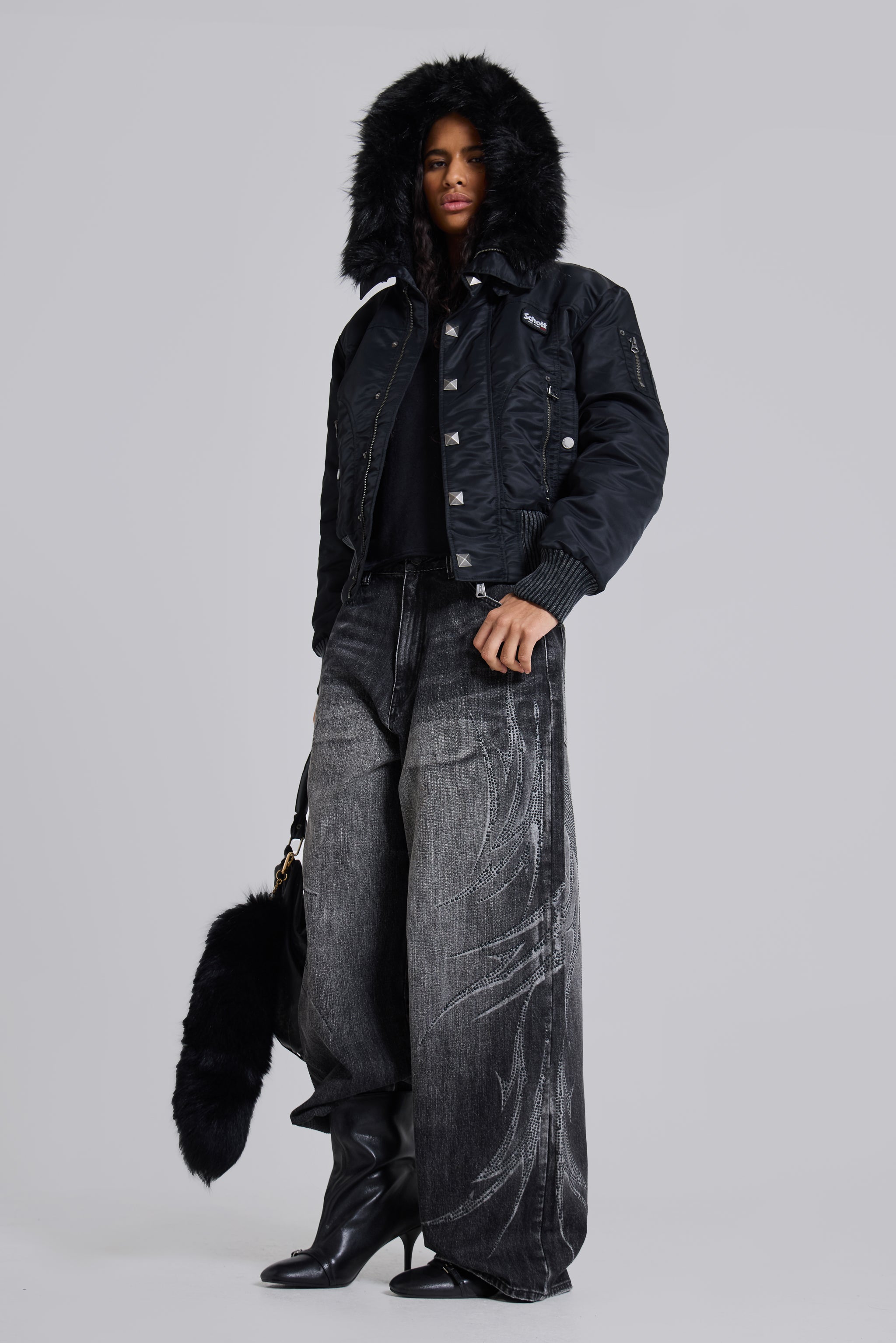 Black Jewel Blade XL Colossus Jeans | Jaded London
