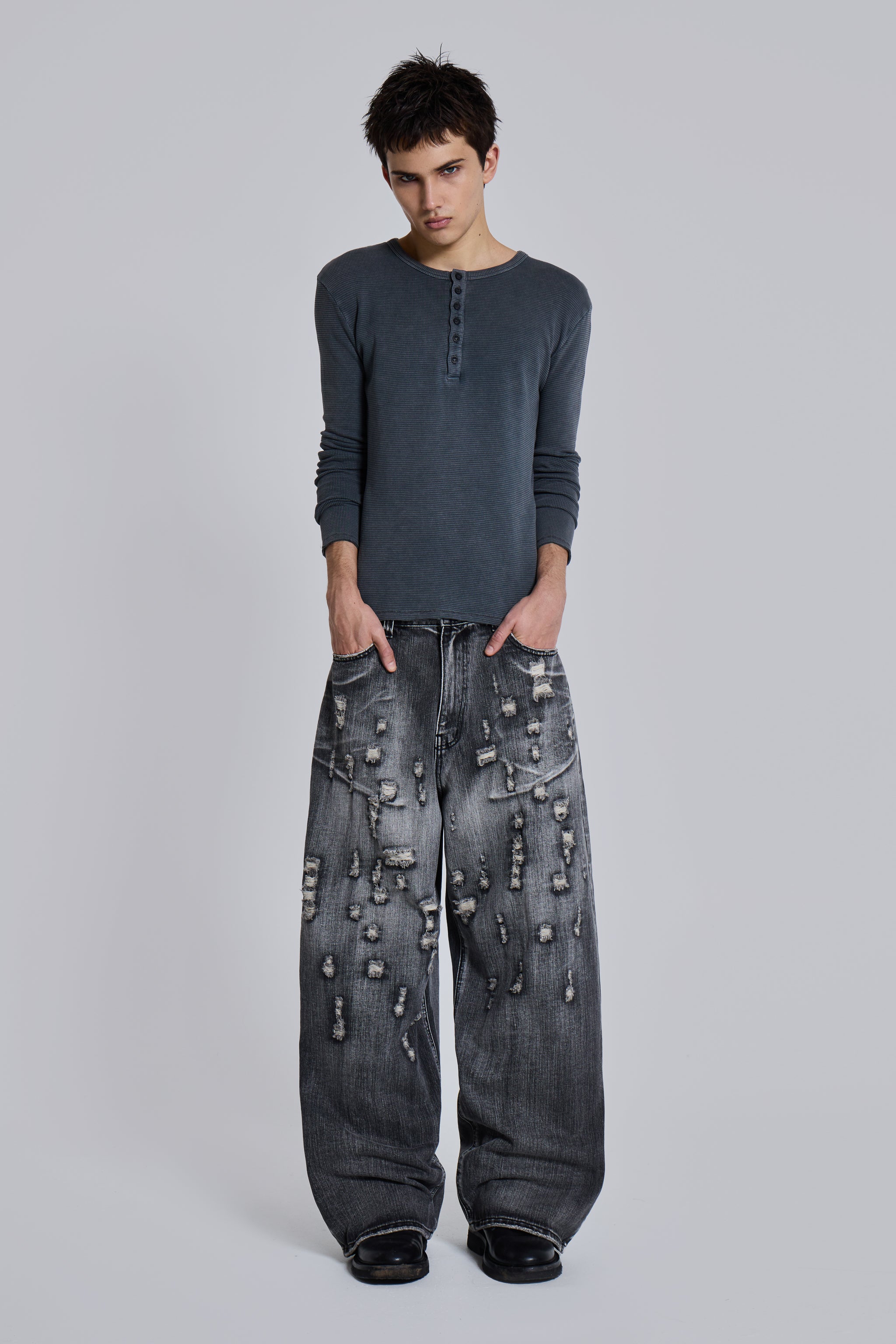 パンツ XoGul Studio X Cut Denim Jeans Bullet Hole XL Colossus Jeans | Jaded London | Clothing