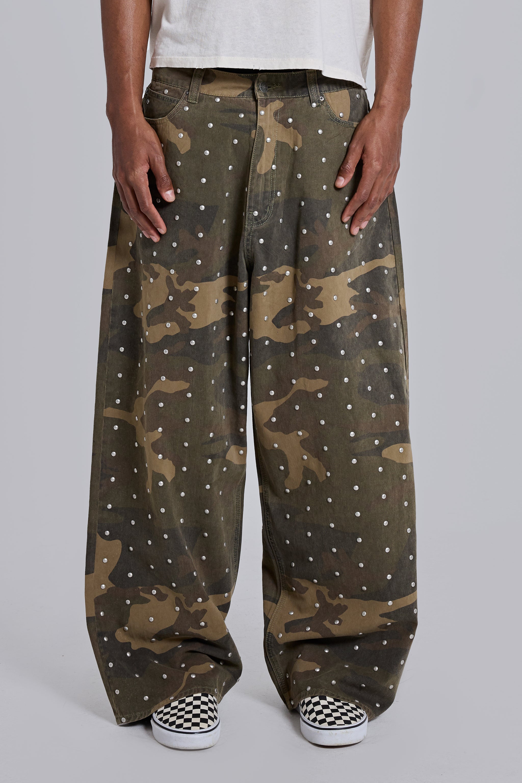 Stud Camo XL Colossus Jeans | Jaded London | Clothing