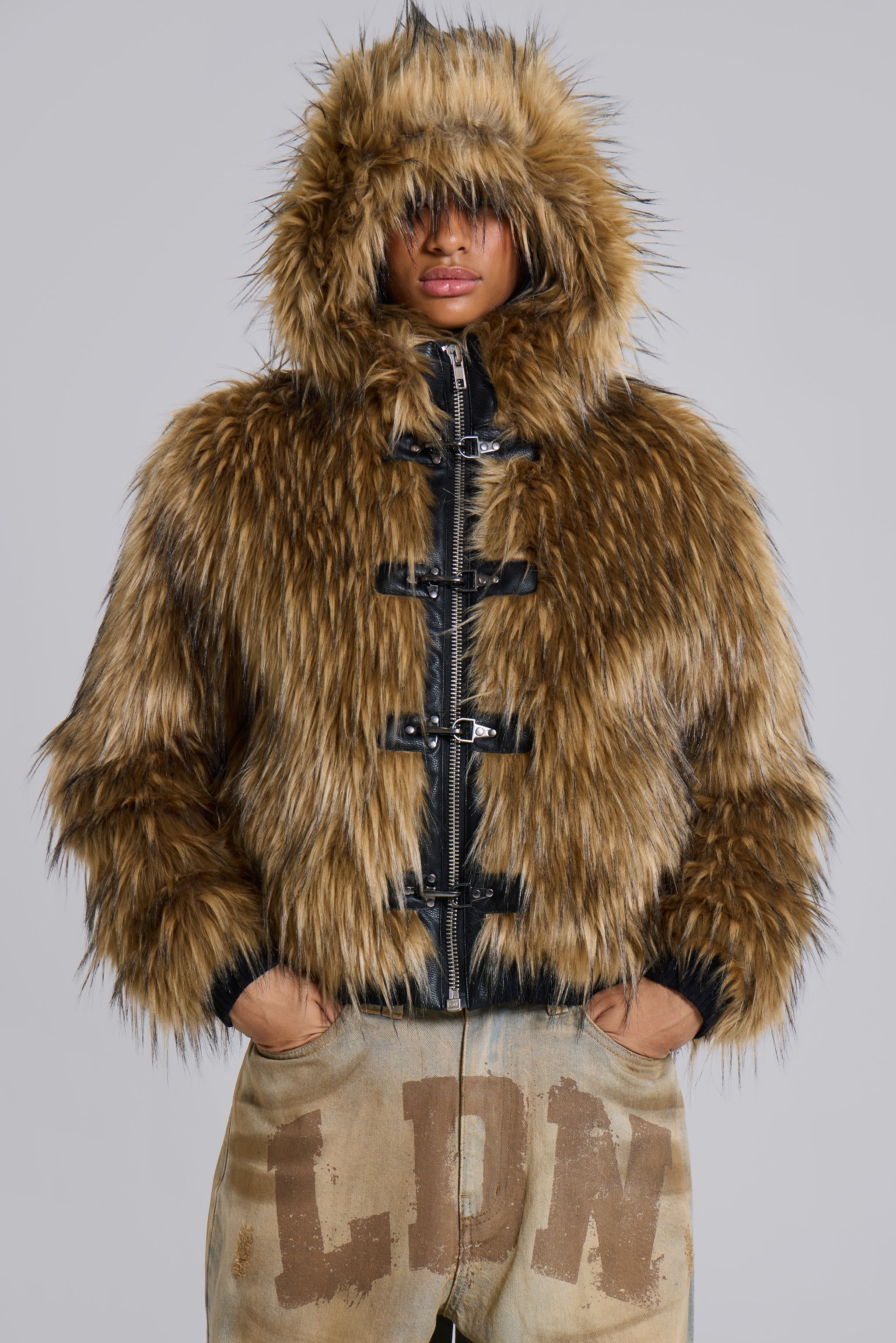 ジャケット・アウター jaded london Fur Blonde Mendoza Jacket Jaded London Mendoza Faux Fur Jacket in Blonde | REVOLVE