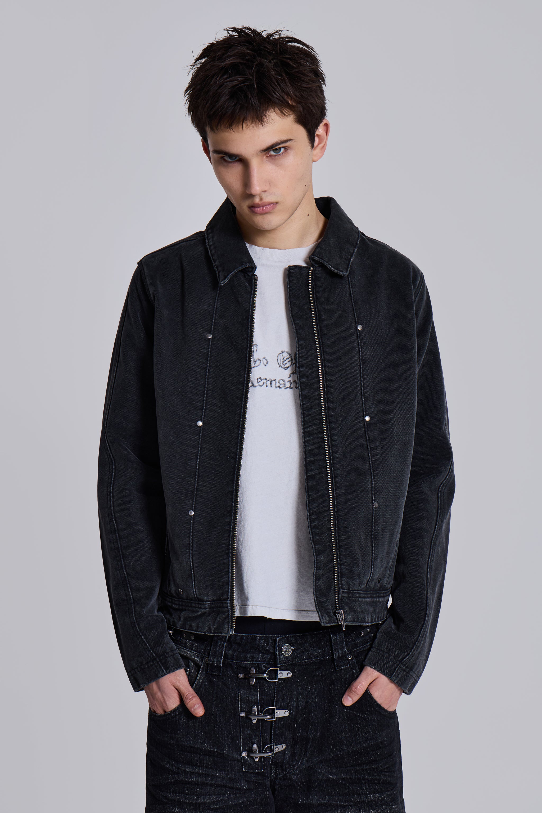Stud Denim Jacket | Jaded London | Clothing