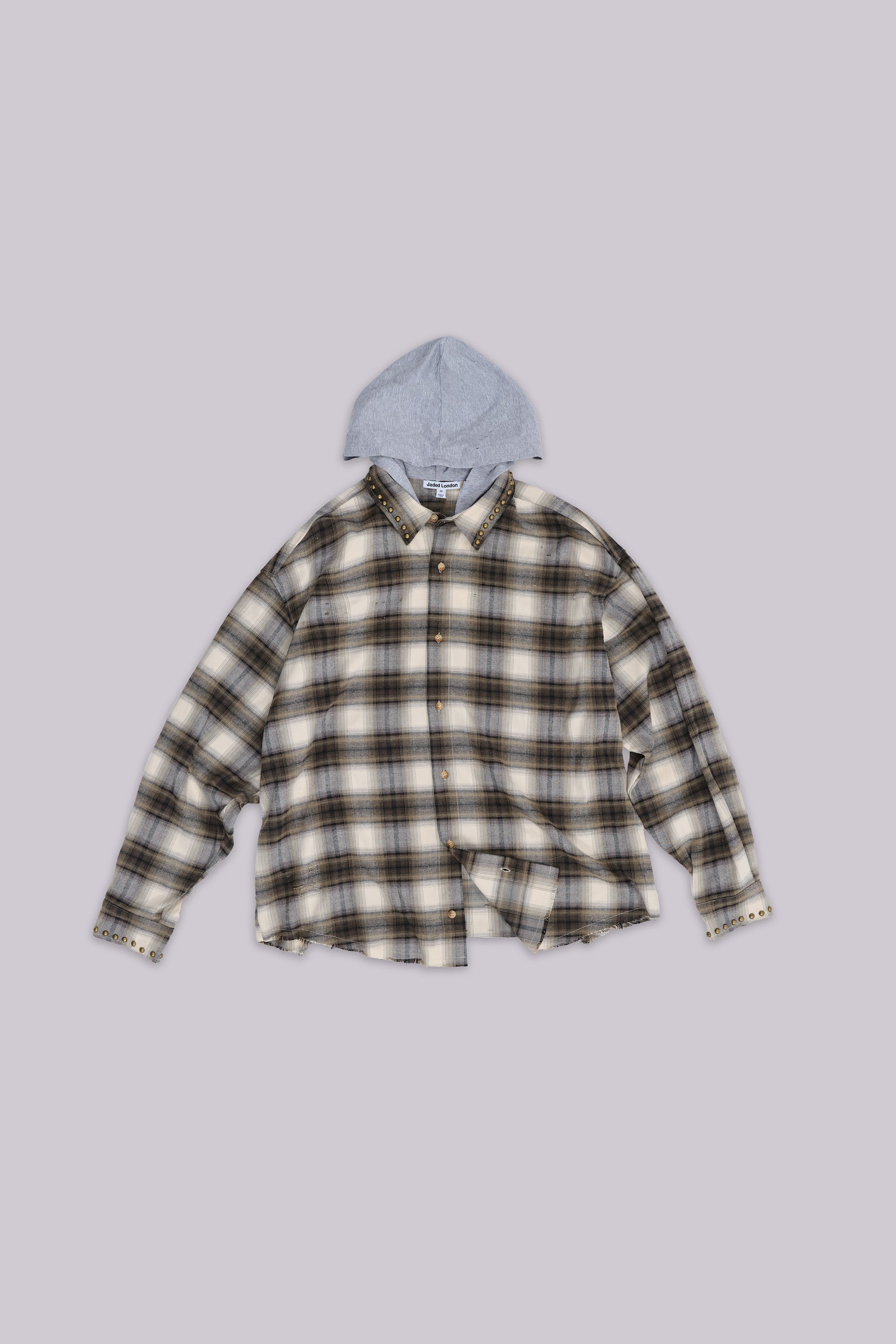 Taku Hooded Flannel Shirt | Jaded London | Clothing
