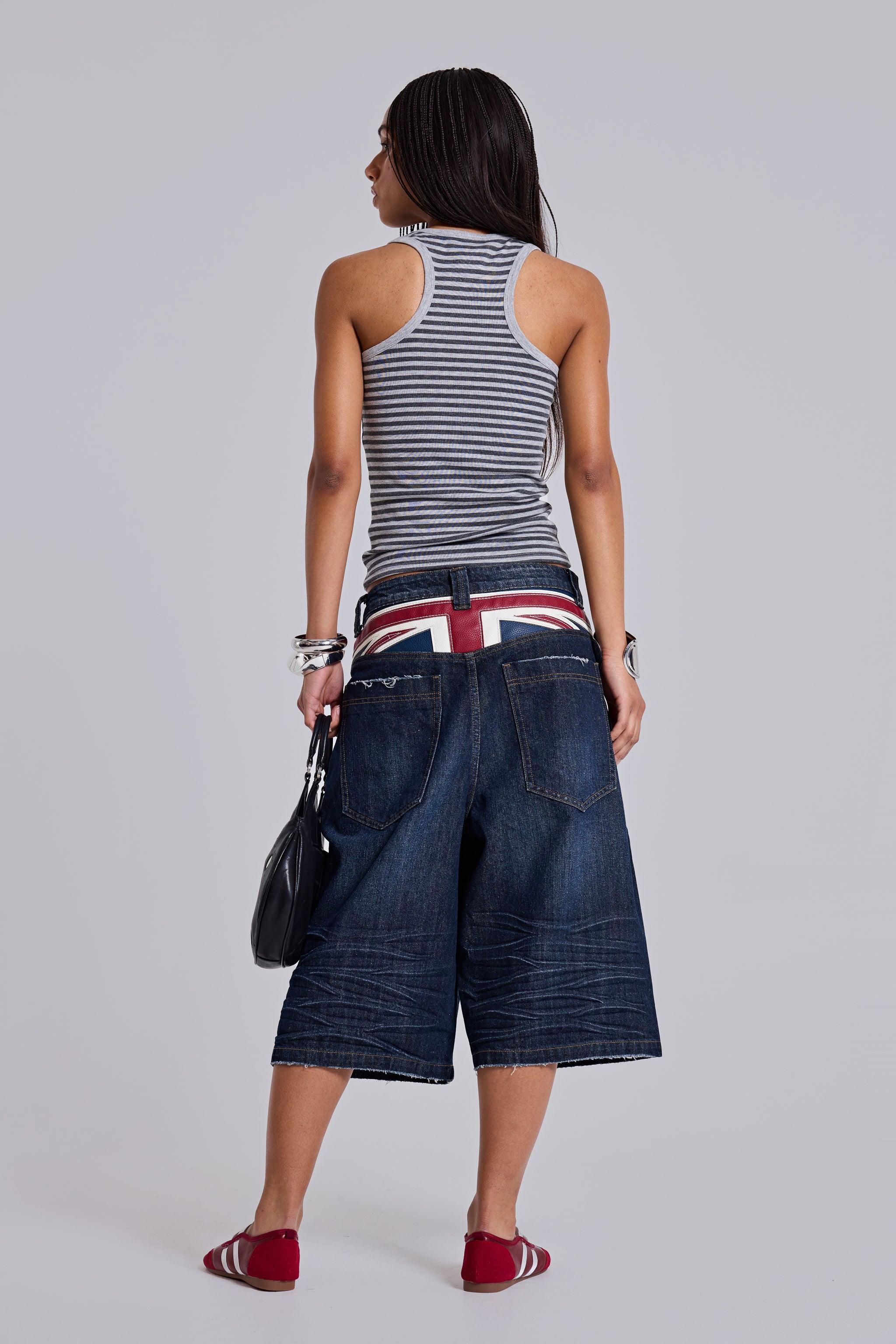 Union Jack Indigo Colossus Jorts | Jaded London | Clothing