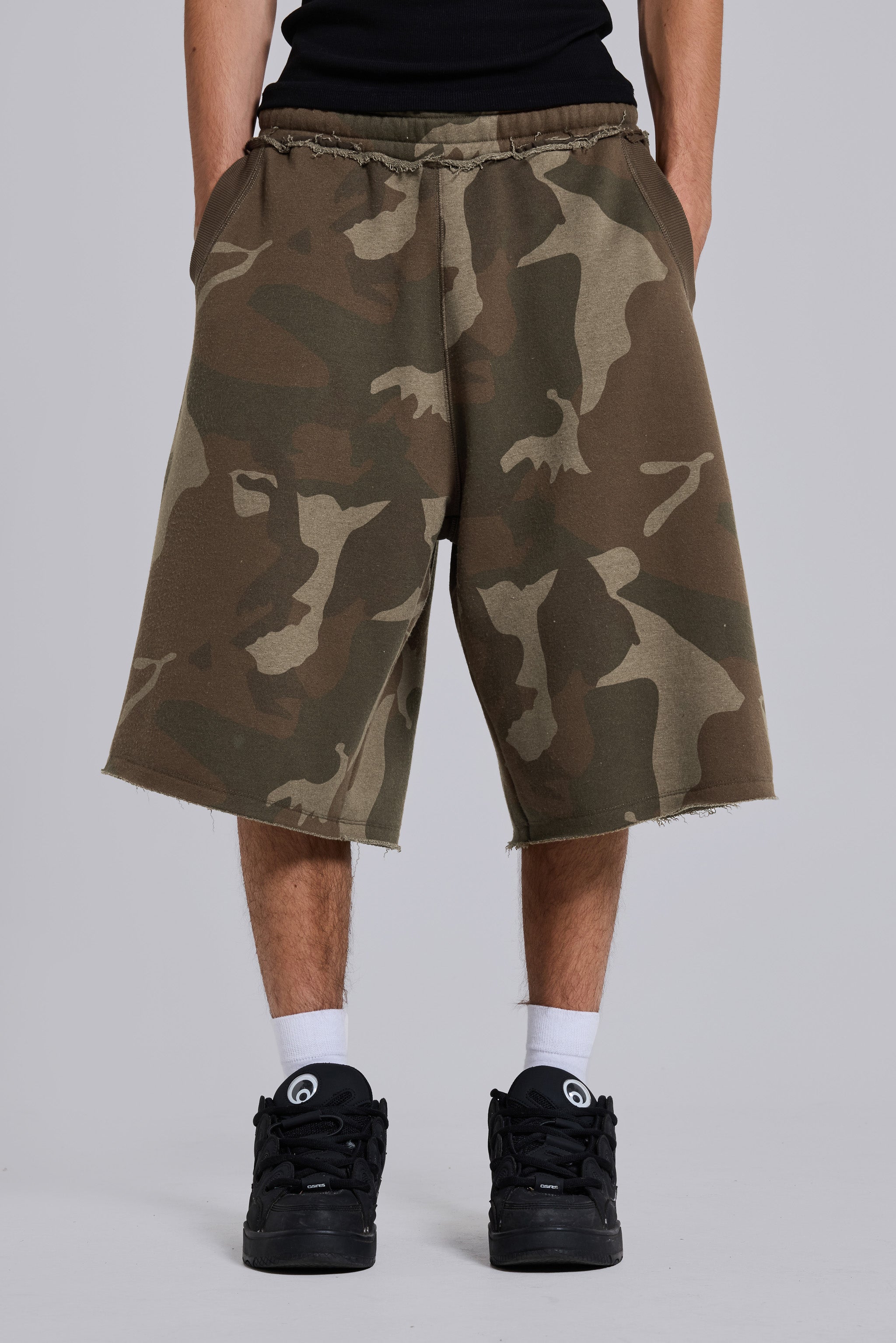 Camo Monster Jogger Shorts | Jaded London | Clothing
