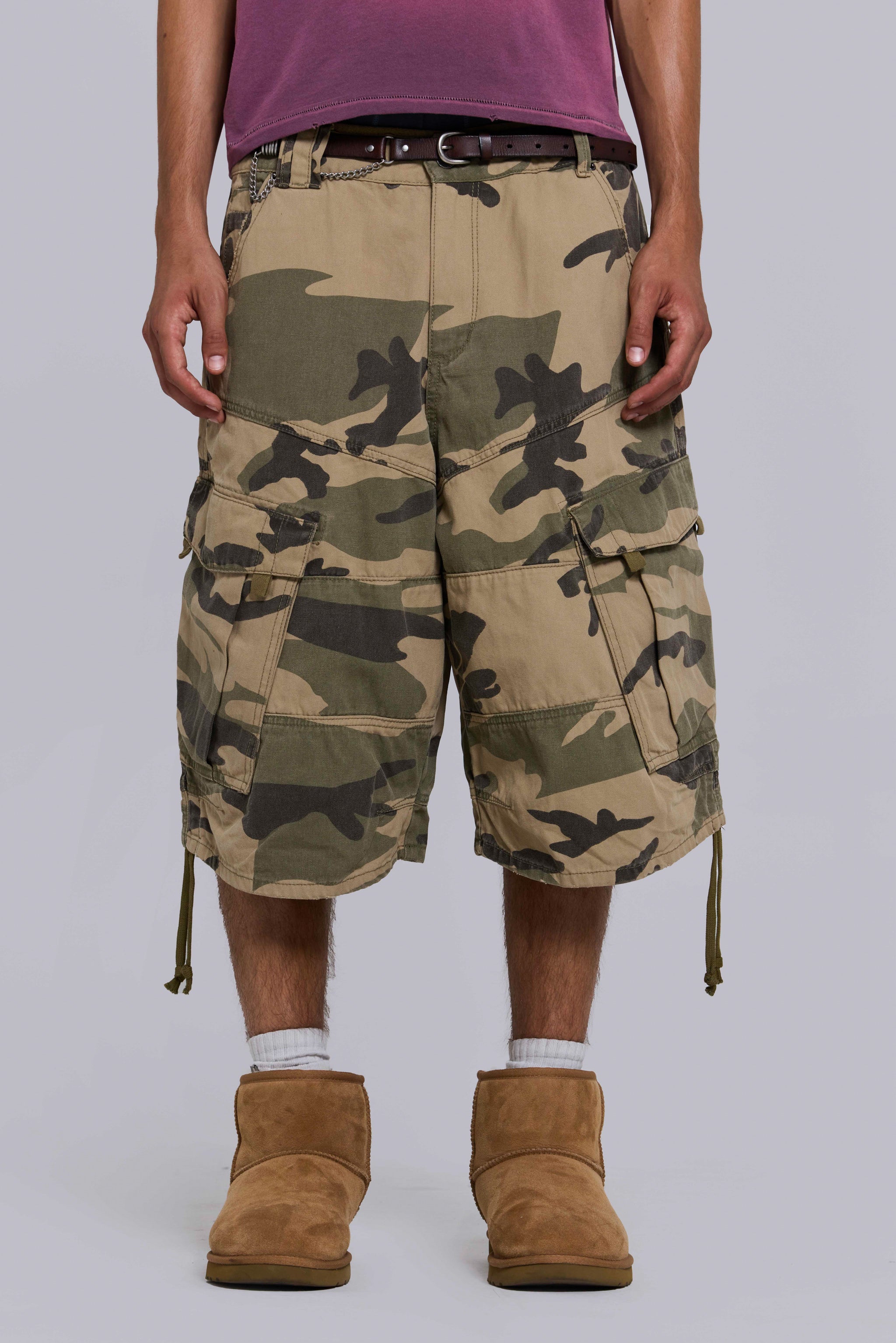 Faded Camo Cadet Shorts | Jaded London | Clothing