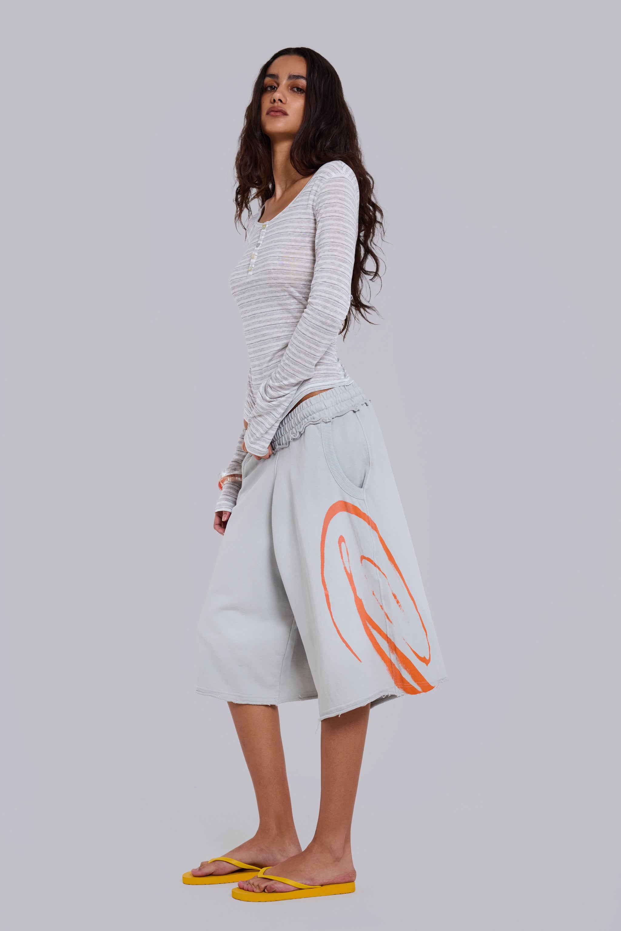 Grey Airbrush Divine Monster Jogger Shorts | Jaded London | Clothing