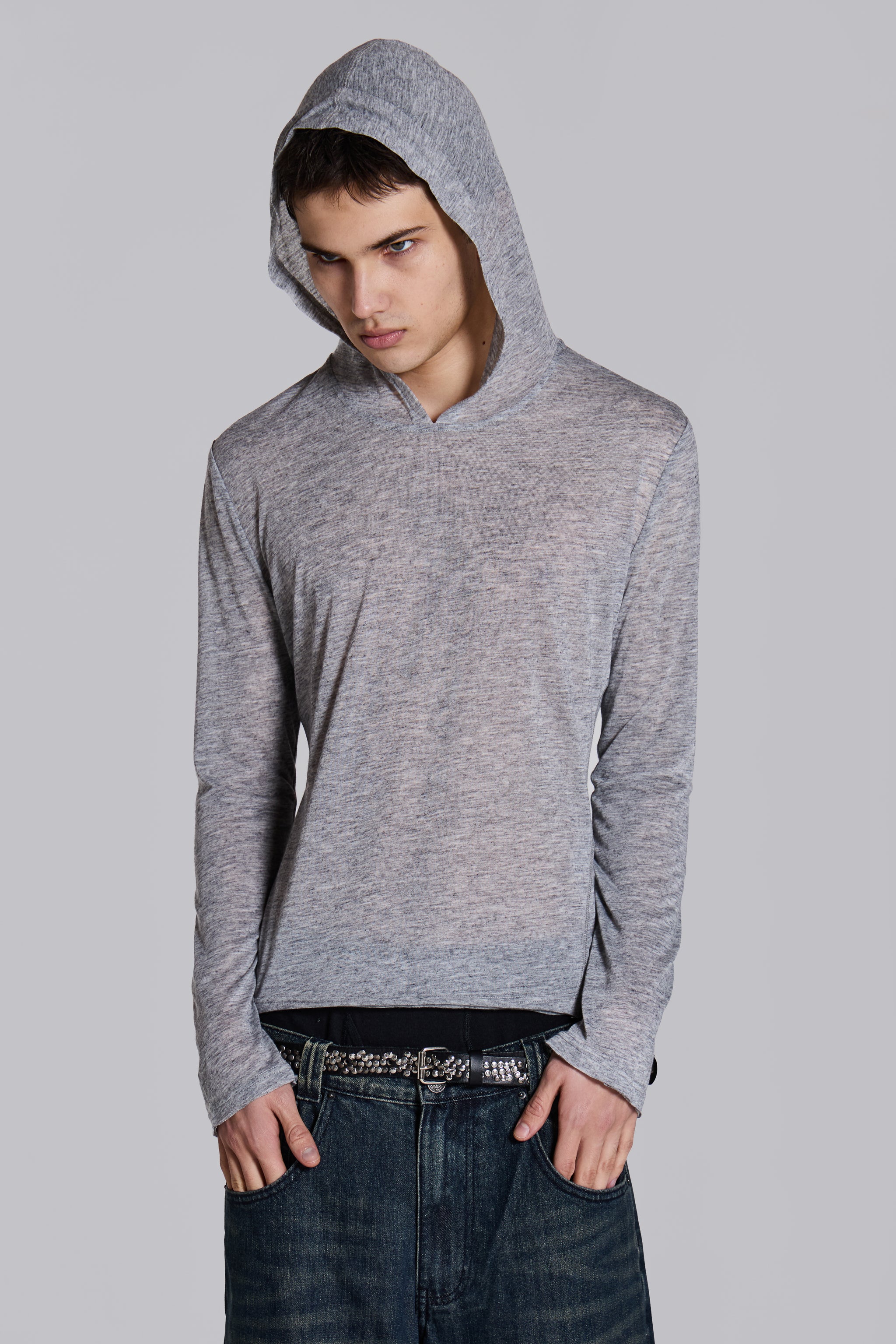 Jaded London グレー クロス柄 セーター m Shop Grey Marl Mist Hoodie | Jaded London | Clothing