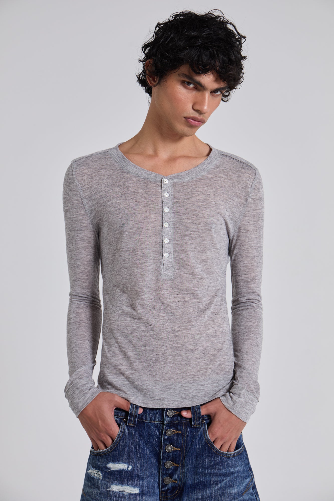 jaded london サーマル Grey Haze Long Sleeve Top | Jaded London | Clothing