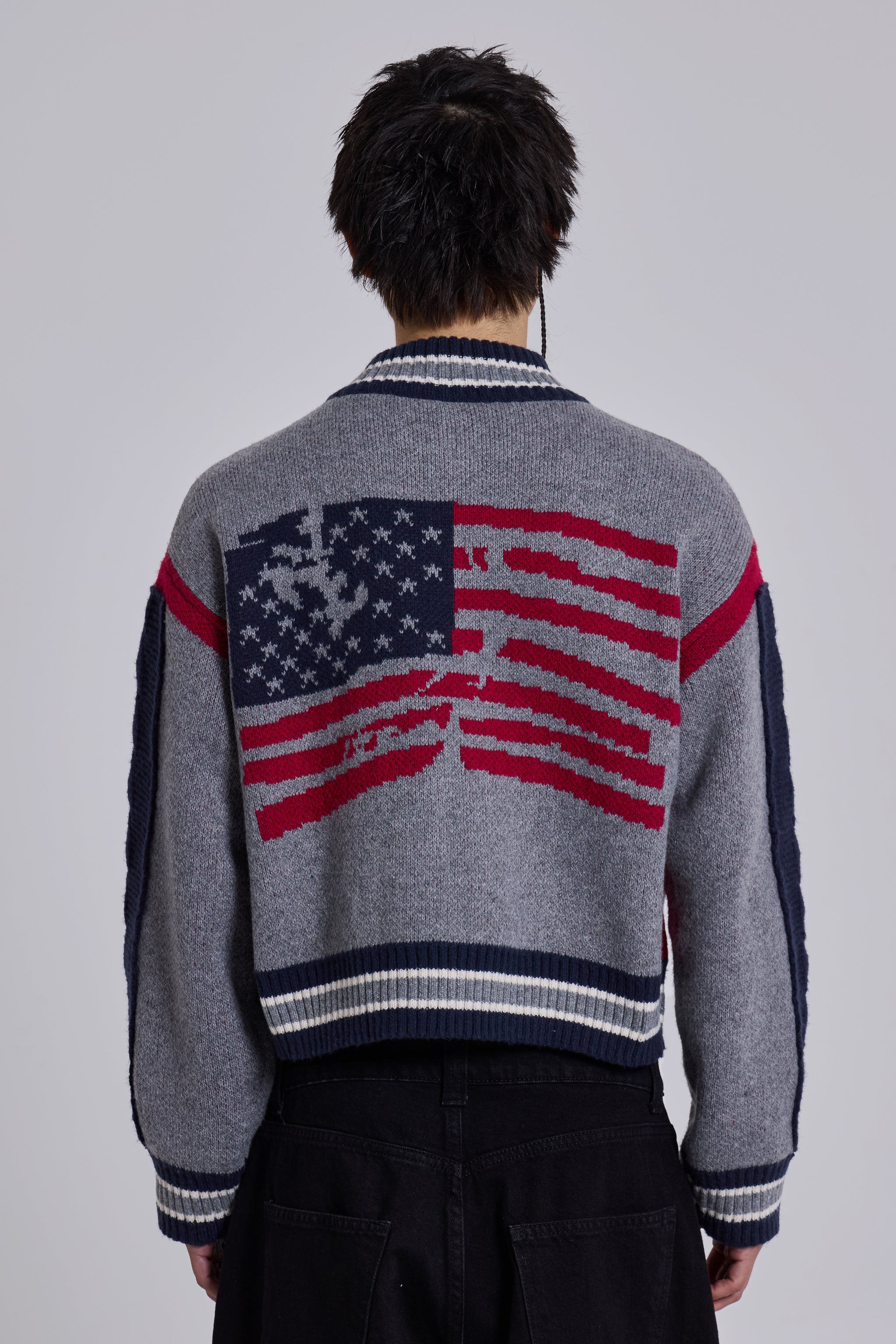 Team USA Studded Knitted Bomber Jacket | Jaded London | Clothing