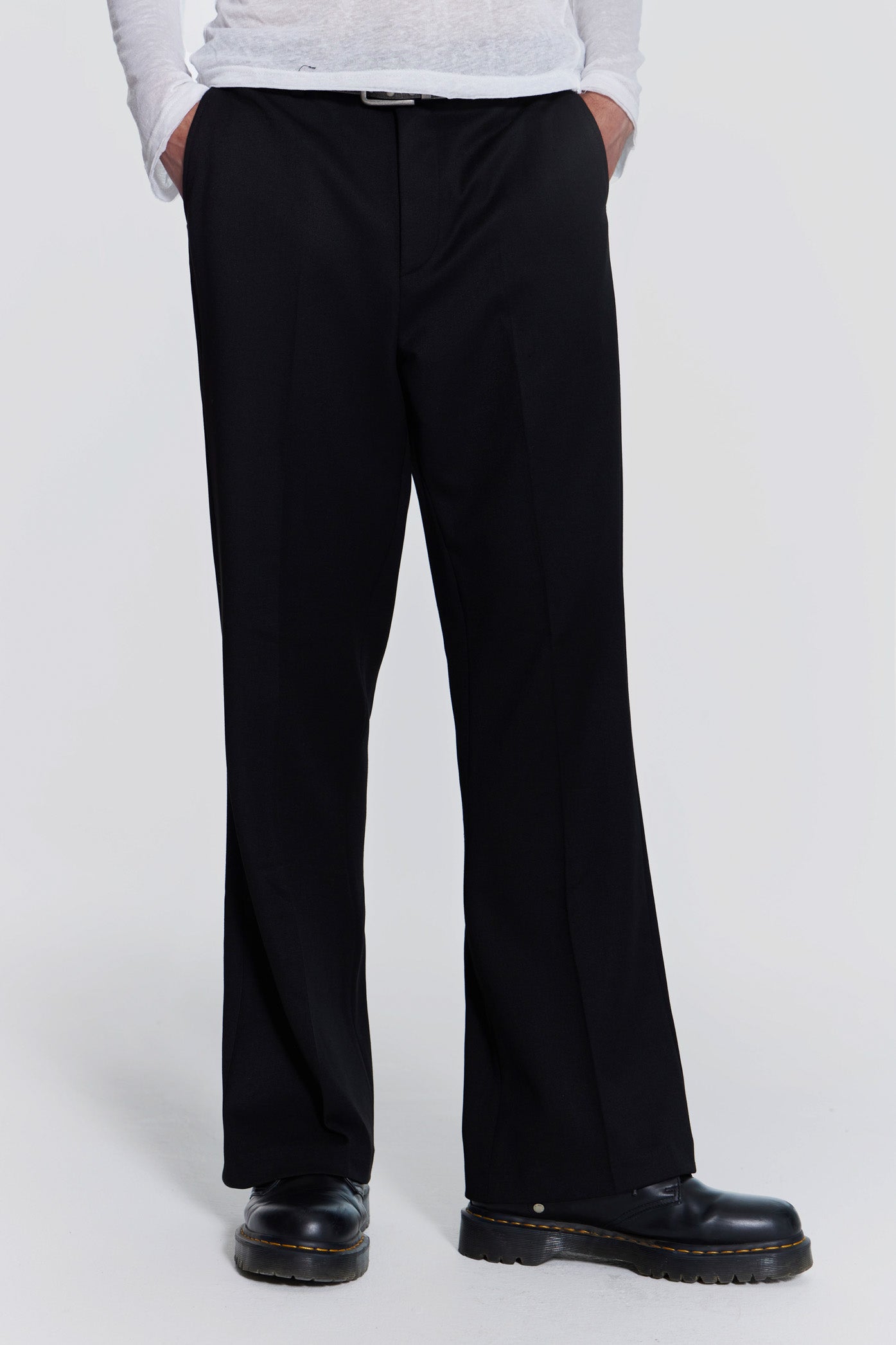 Black Flared Suit Pant | Jaded London