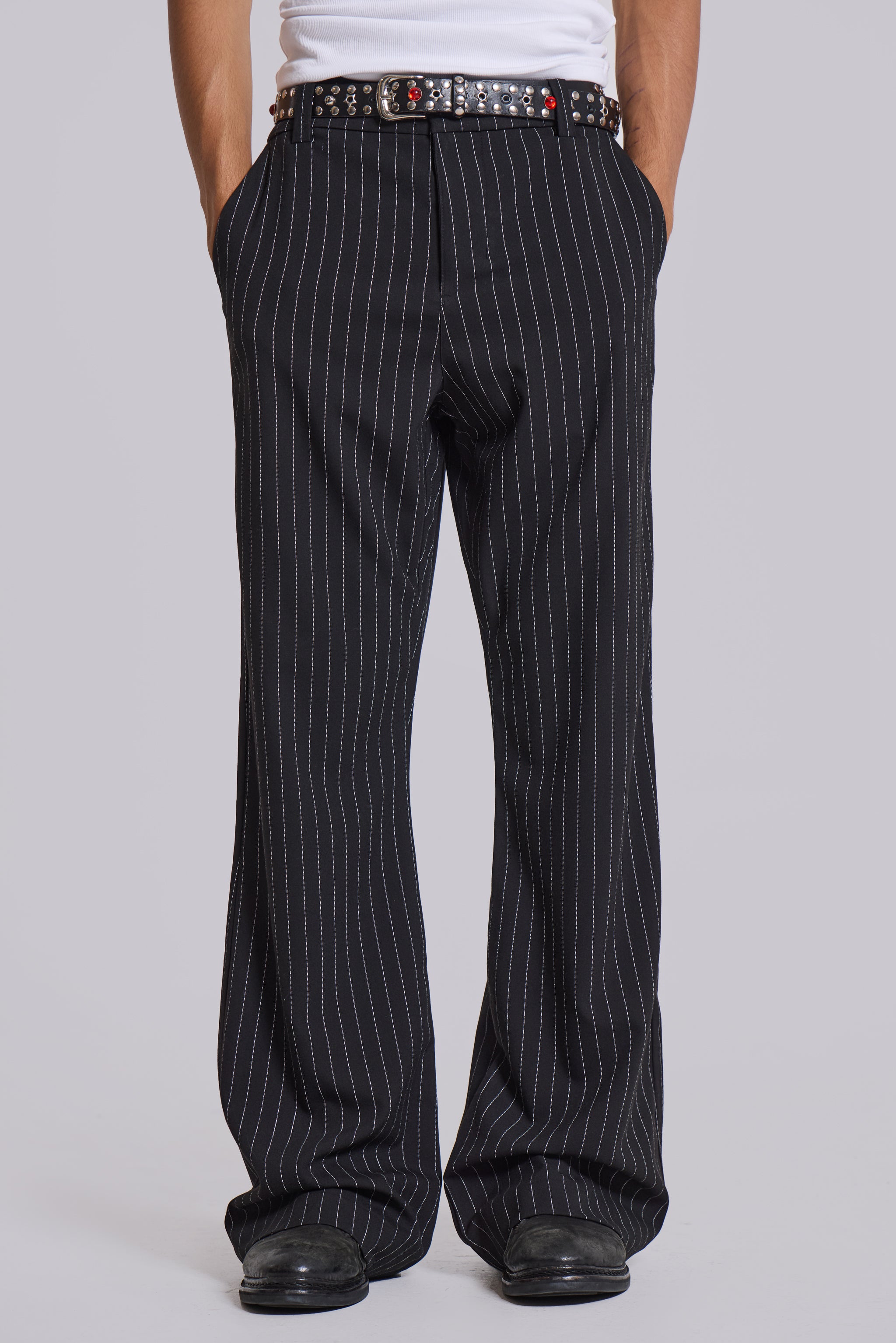 Stacked Bootcut Suit Pants | Jaded London