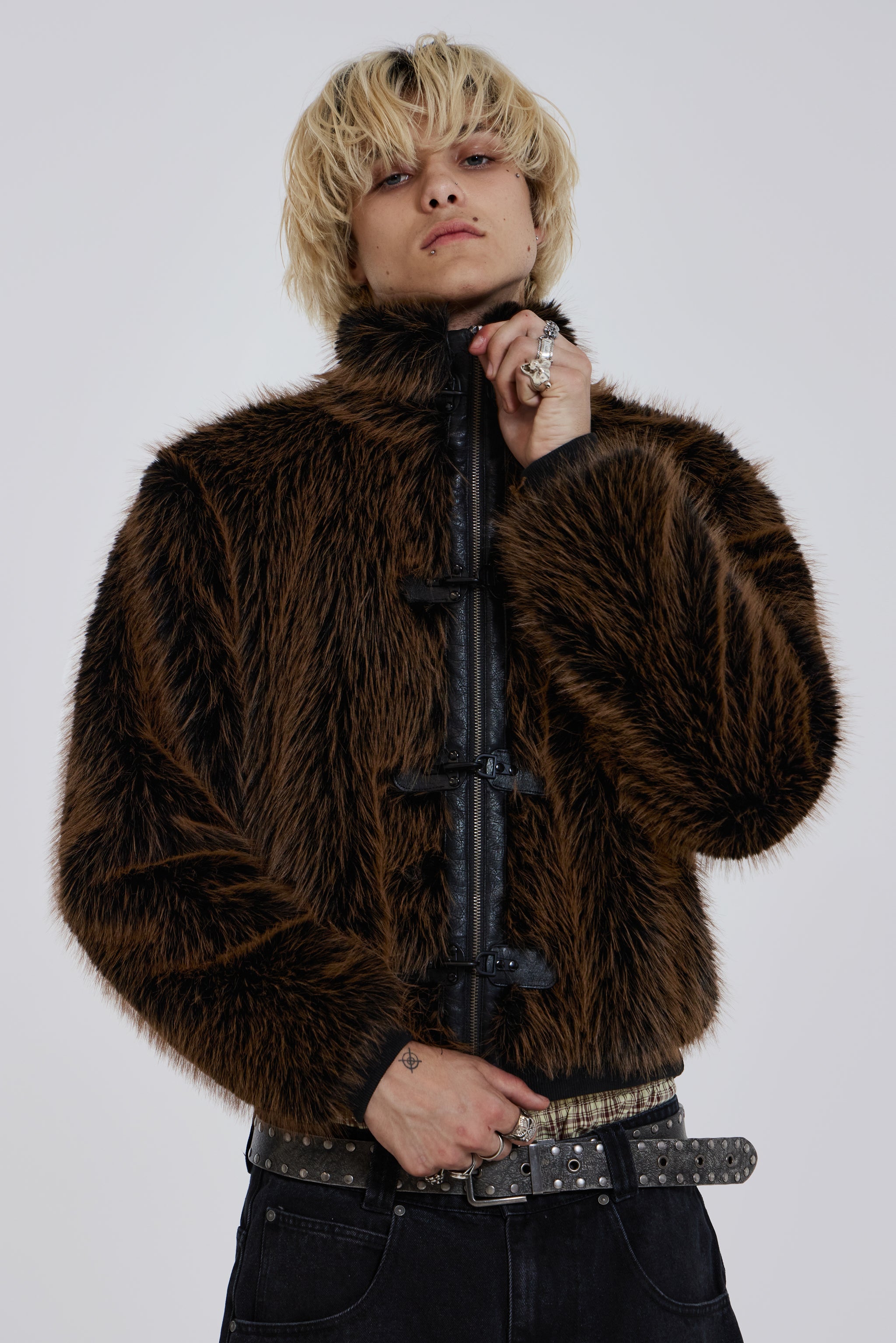 Shop Mendoza Faux Fur Jacket Jaded London Clothing