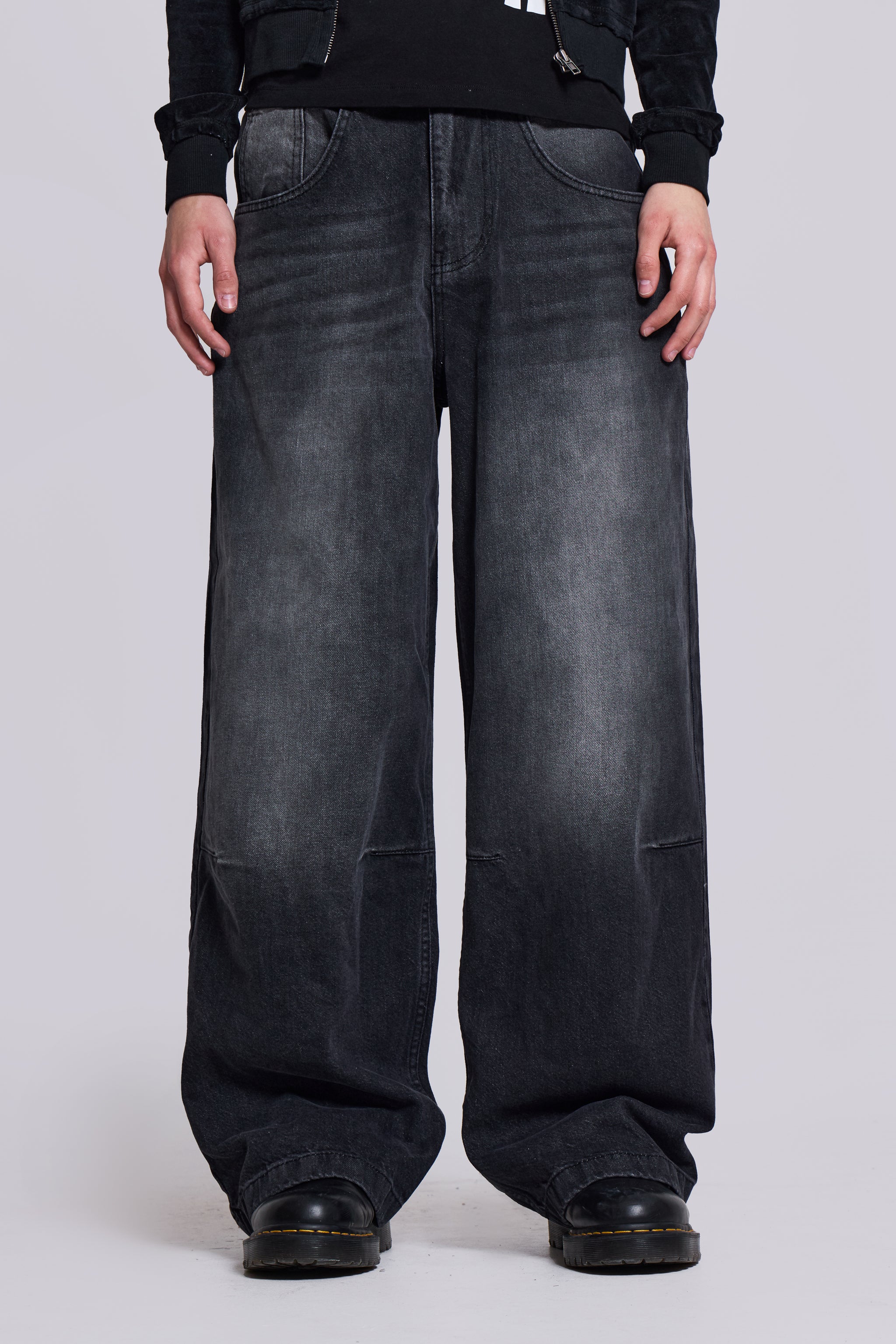 Shop JADED LONDON Denim Street Style Cotton Oversized Jeans (JMJE2637) by  CRESCENTUK