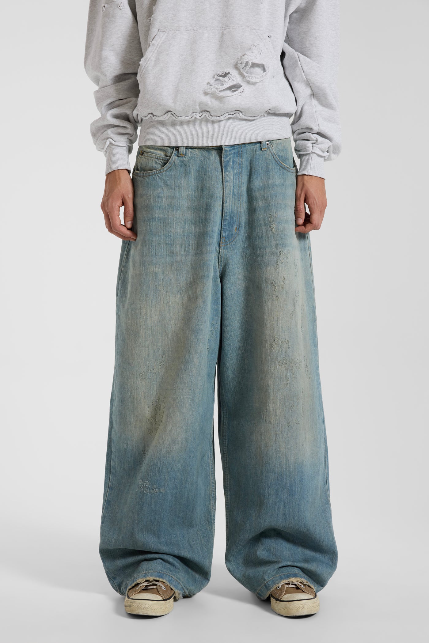 Shop Light Wash Slub XL Colossus Jeans | Jaded London | Clothing